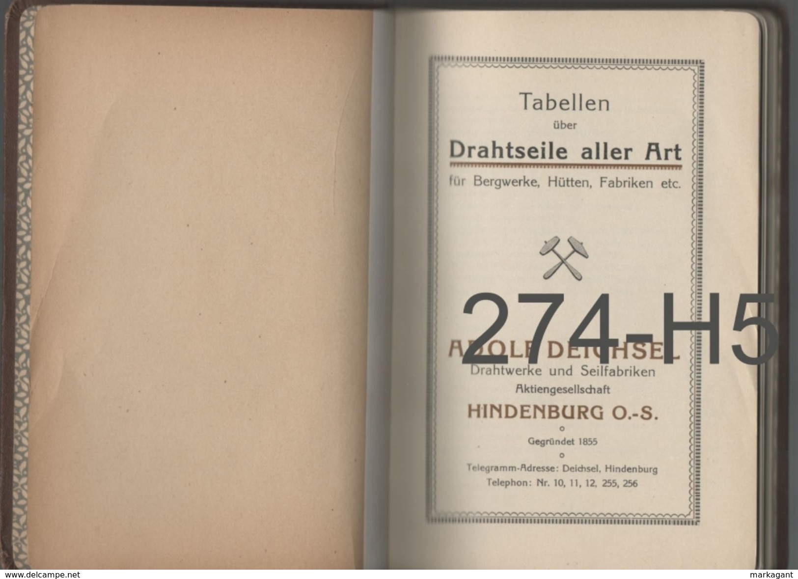 ADOLF DEICHSEL DRAHTWERKE UND SEILFABRIKEN / TABELLEN - Catalogi