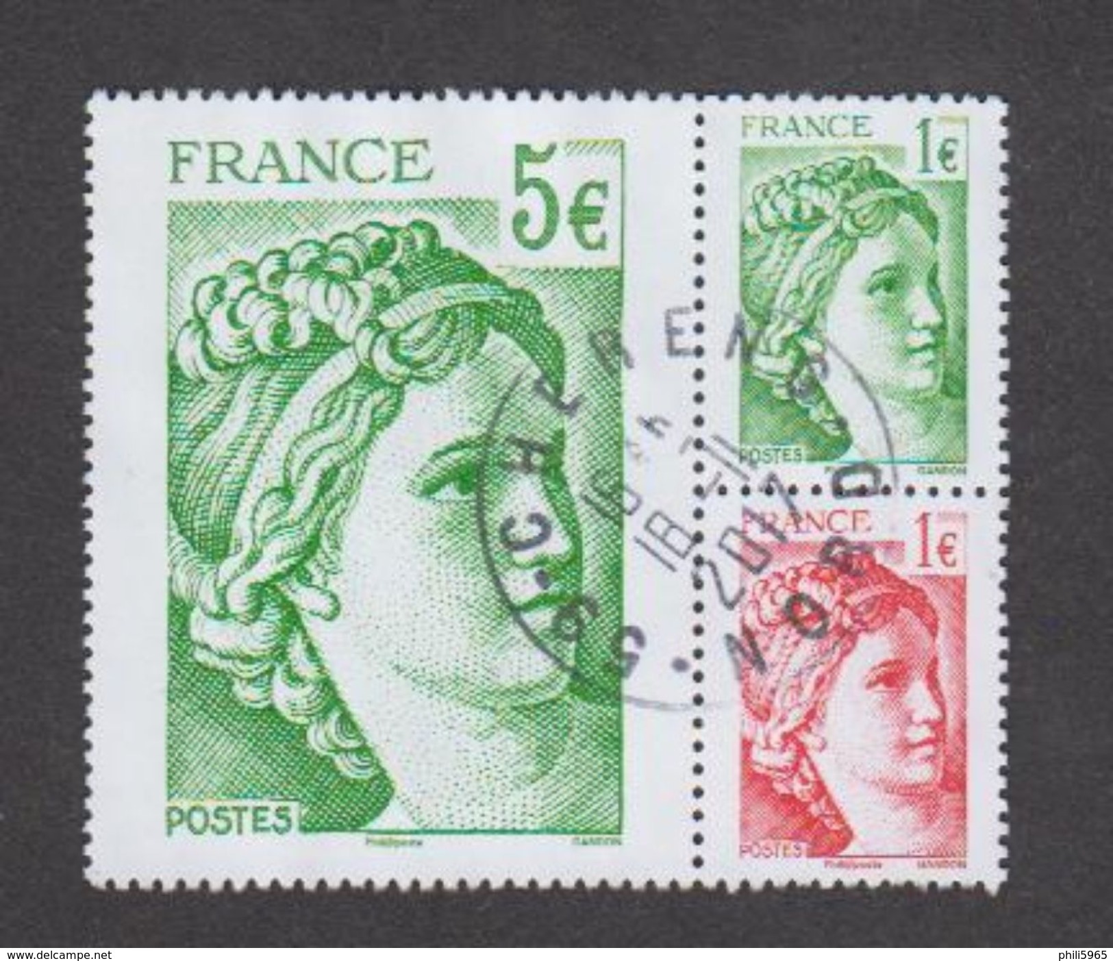 Timbres Oblitérés Venant Du Bloc 40 Ans De La Sabine De Gandon -71ème Salon Philatélique D'Automne Paris 2017 - Used Stamps