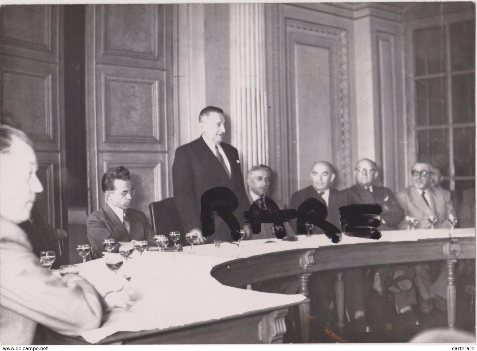 PHOTO ANCIENNE ,42,LA LOIRE,SAINT ETIENNE,MAIRIE,SALLE HOTEL DE VILLE,DISCOURS AU VIN D'HONNEUR DES EXPERTS COMPTABLES - Places