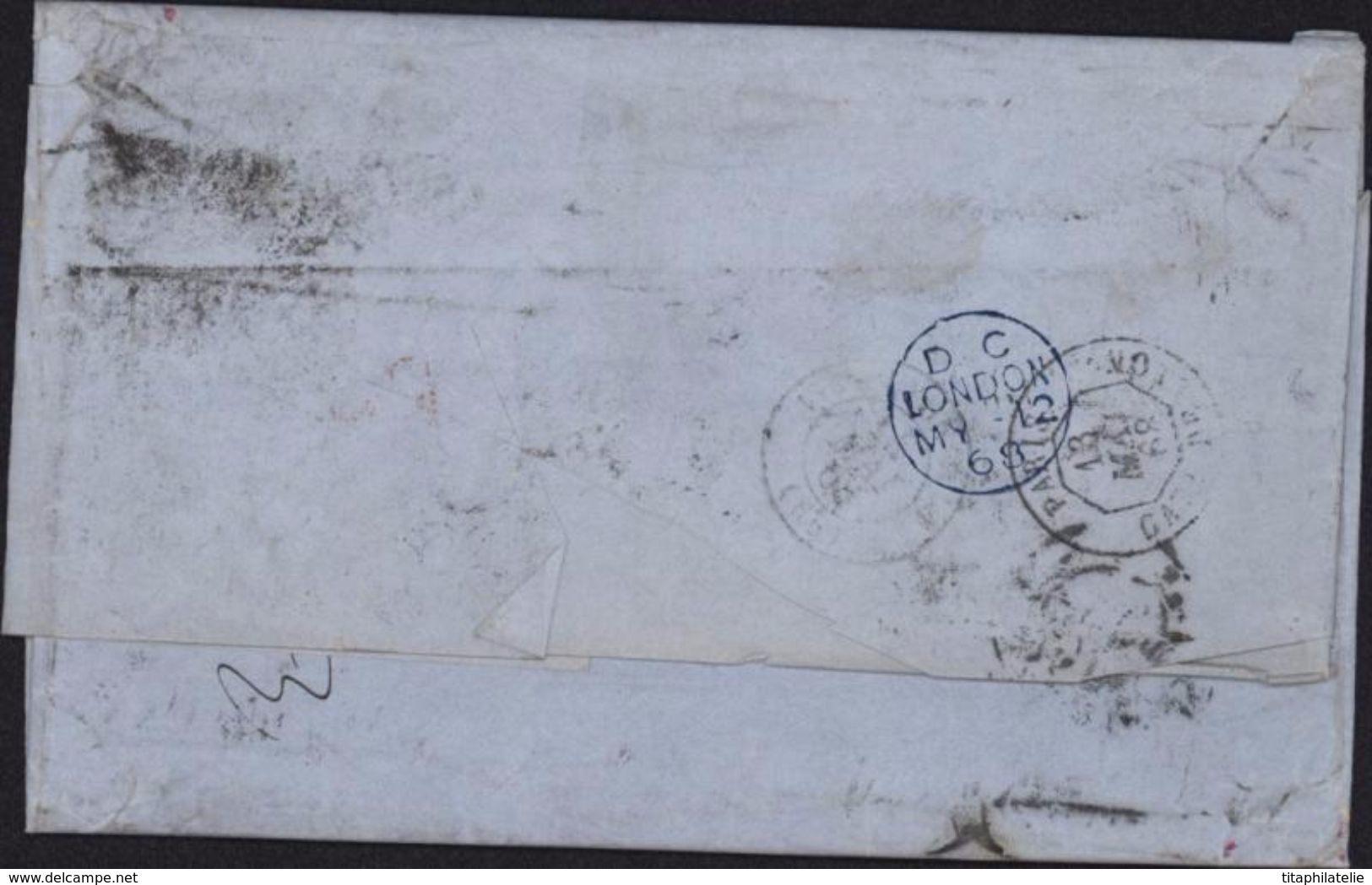 YT 34 X3 Planche 6 Pence N37 Planche 4 1 Shilling Oblitération 9 De Londres Pour Lyon ANGL AMB CALAIS 13 5 68 - Used Stamps