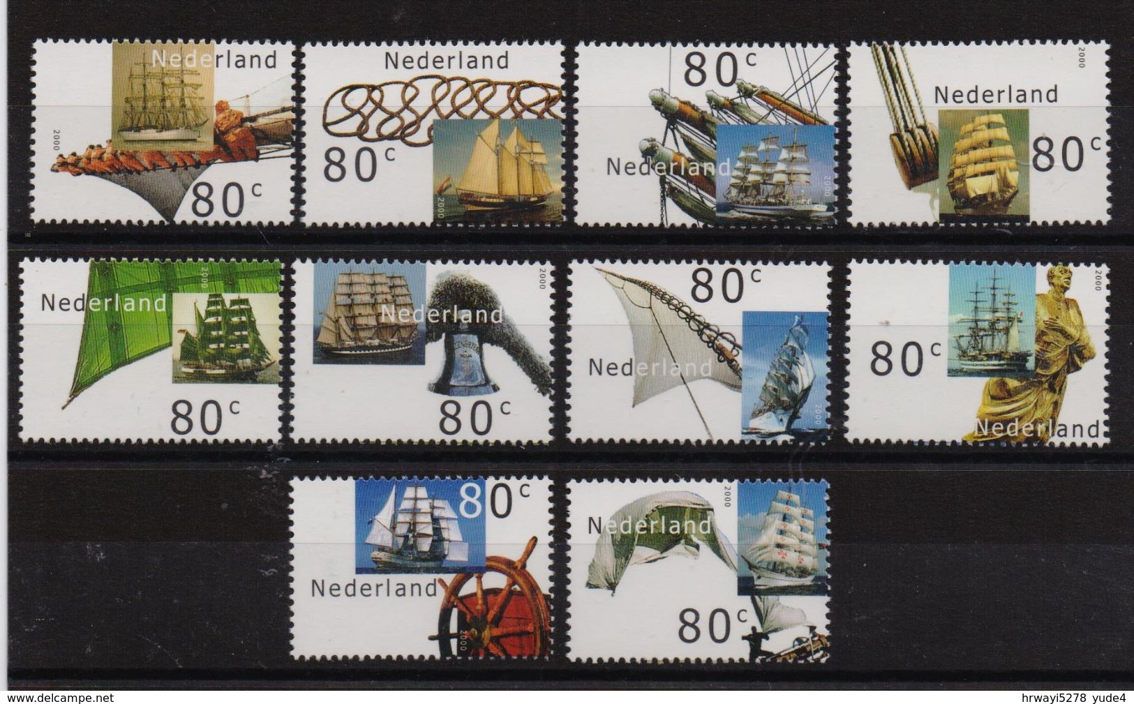 Netherlands 2000, Ships Complete Set, MNH. Cv 13 Euro - Neufs