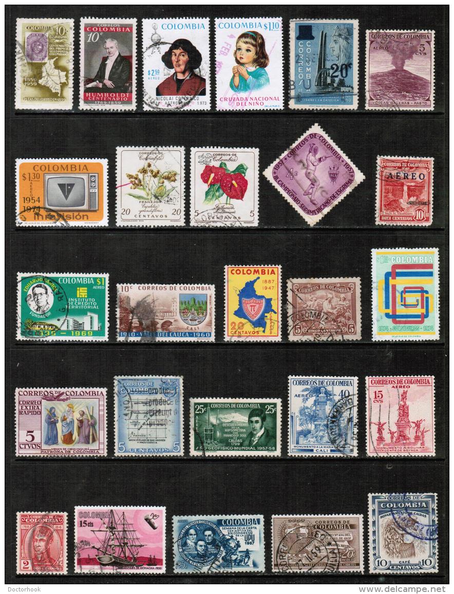 COLOMBIA---Collection Of USED DL-443 - Collections (without Album)