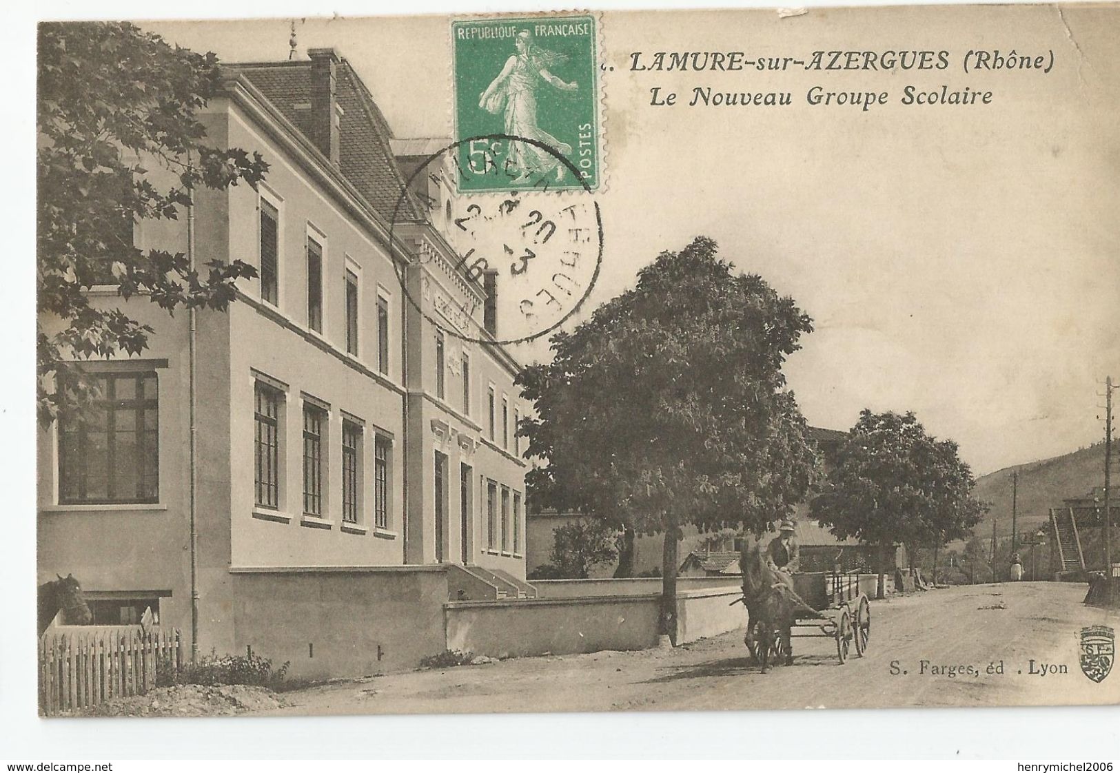 69 Rhone - Lamure Sur Azergues Le Nouveau Groupe Scolaire 1916 - Lamure Sur Azergues