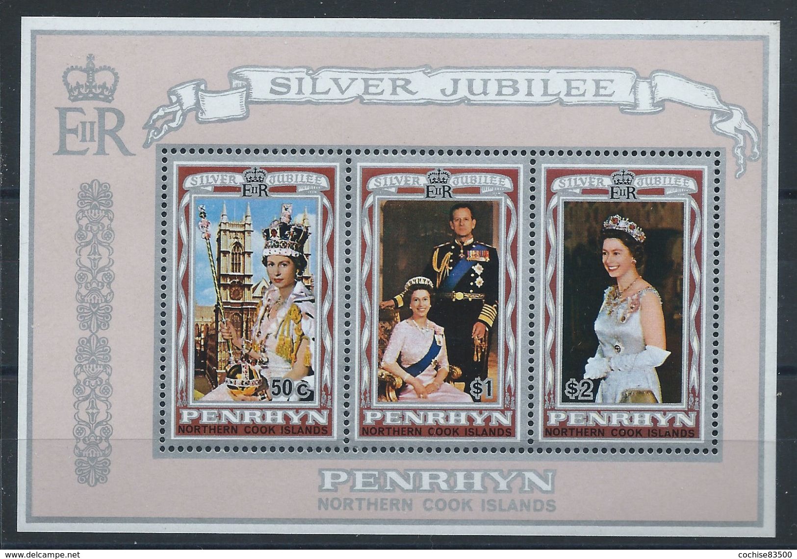 Penrhyn Bloc N°4** (MNH) 1977 - Silver Jubilee D'Elizabeth II - Penrhyn