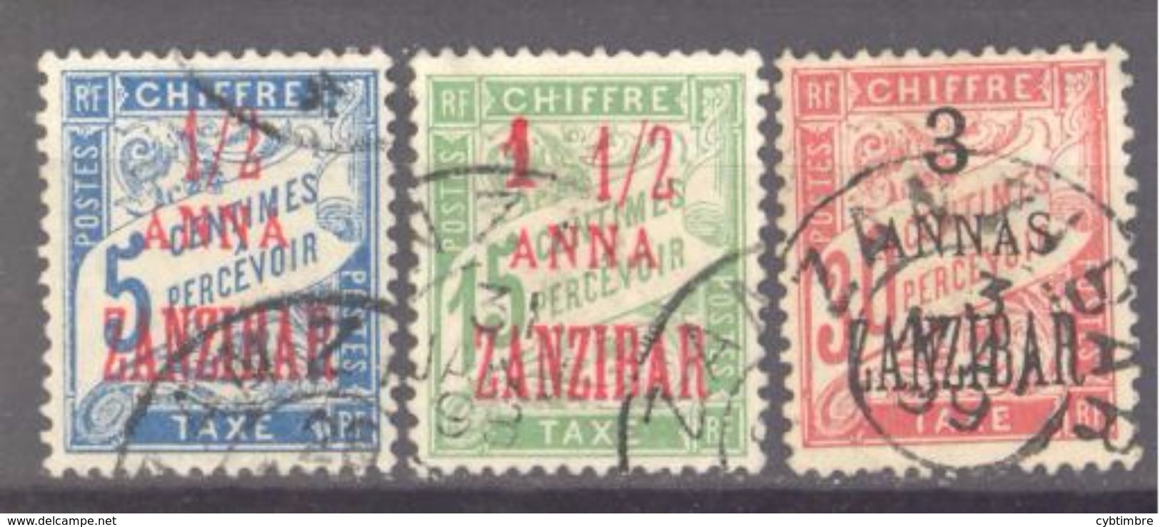 Zanzibar: Yvert N° 1-3-4°cote 49.00€ - Oblitérés