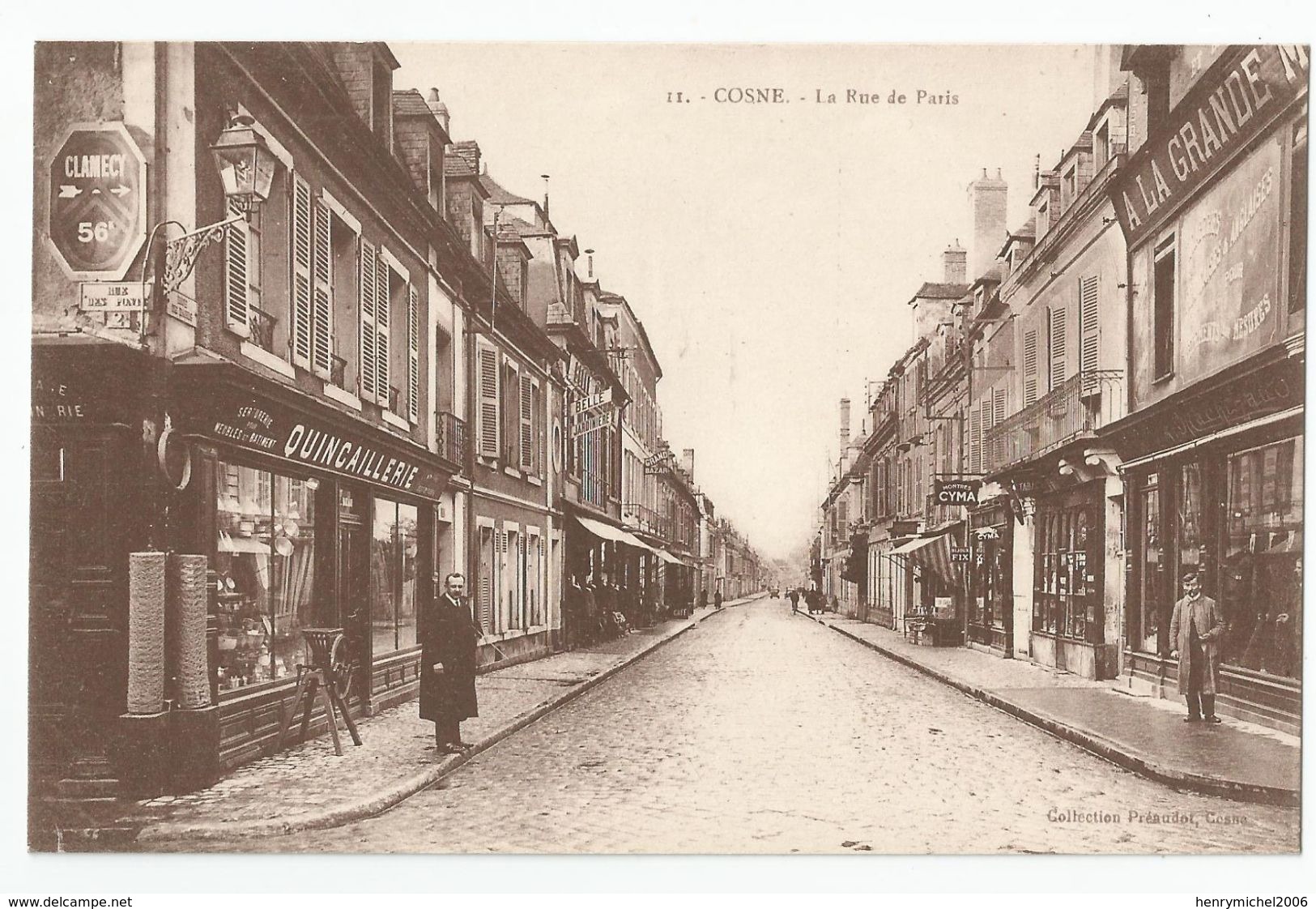 58 Nièvre Cosne La Rue De Paris Quincaillerie Direction Clamecy - Cosne Cours Sur Loire