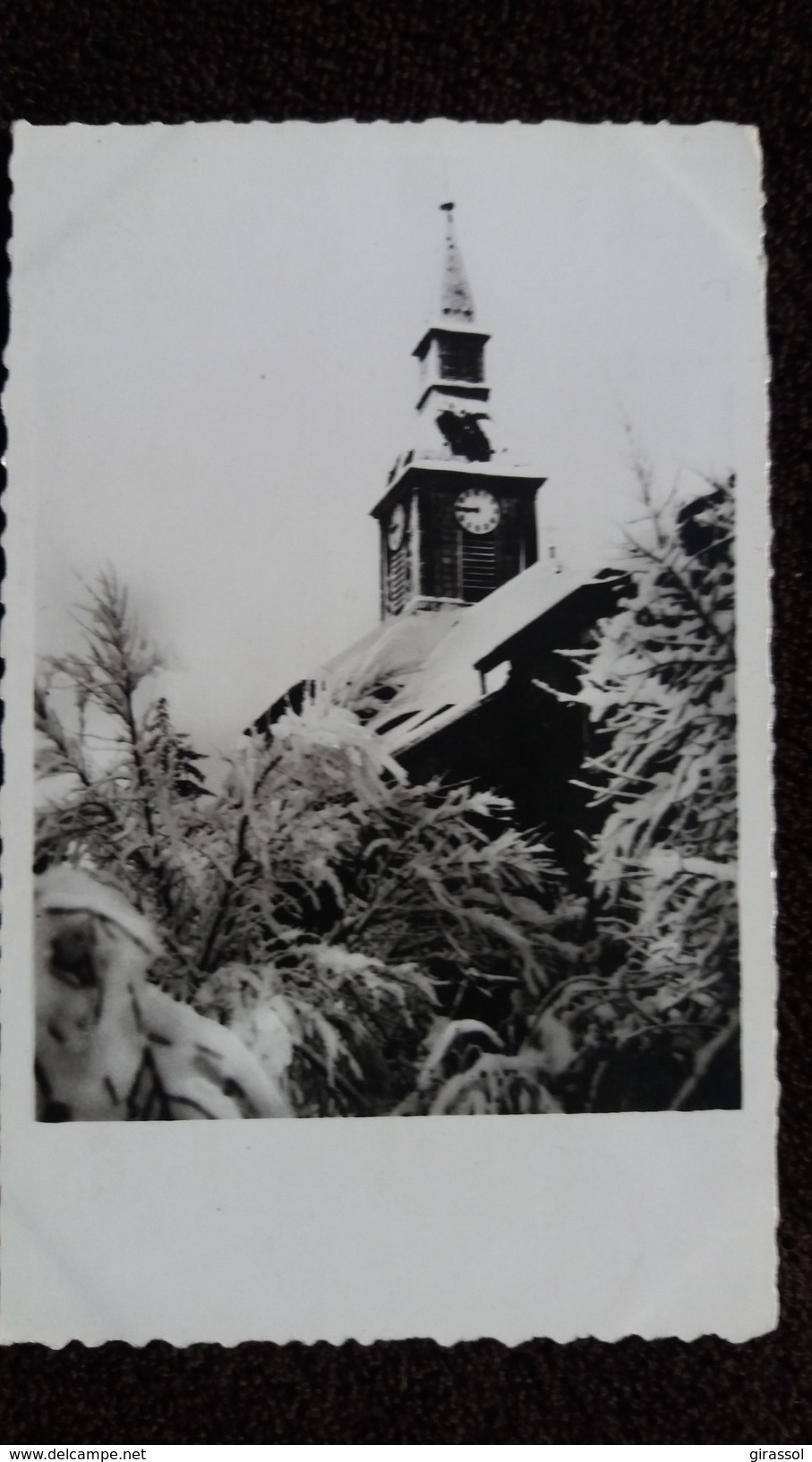 CPSM BONNE SUR MENOGE HTE SAVOIE L EGLISE ST NICOLAS EFFET DE NEIGE ED G BERTHET - Bonne