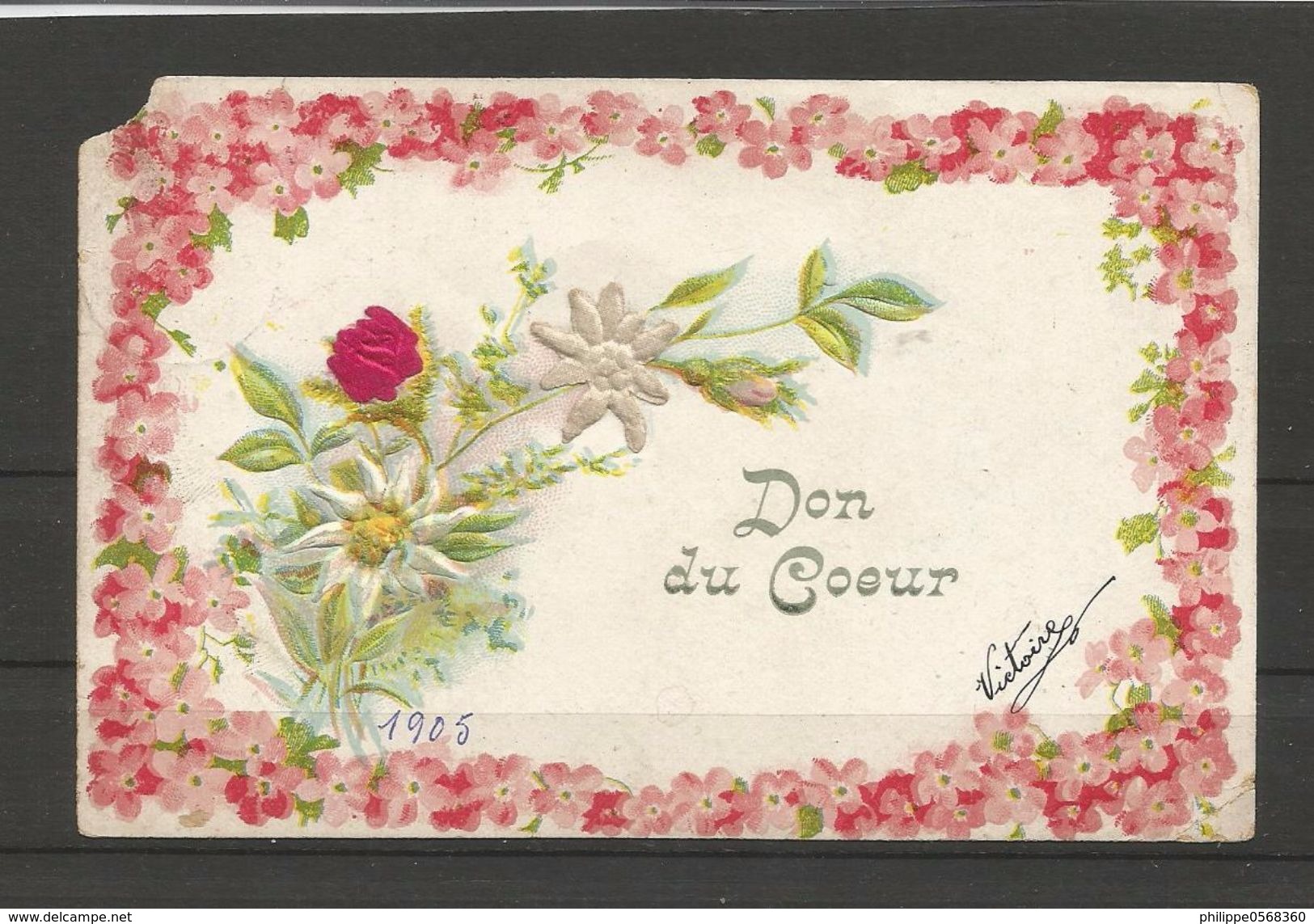 Carte "don Du Coeur" 1905 - Autres & Non Classés