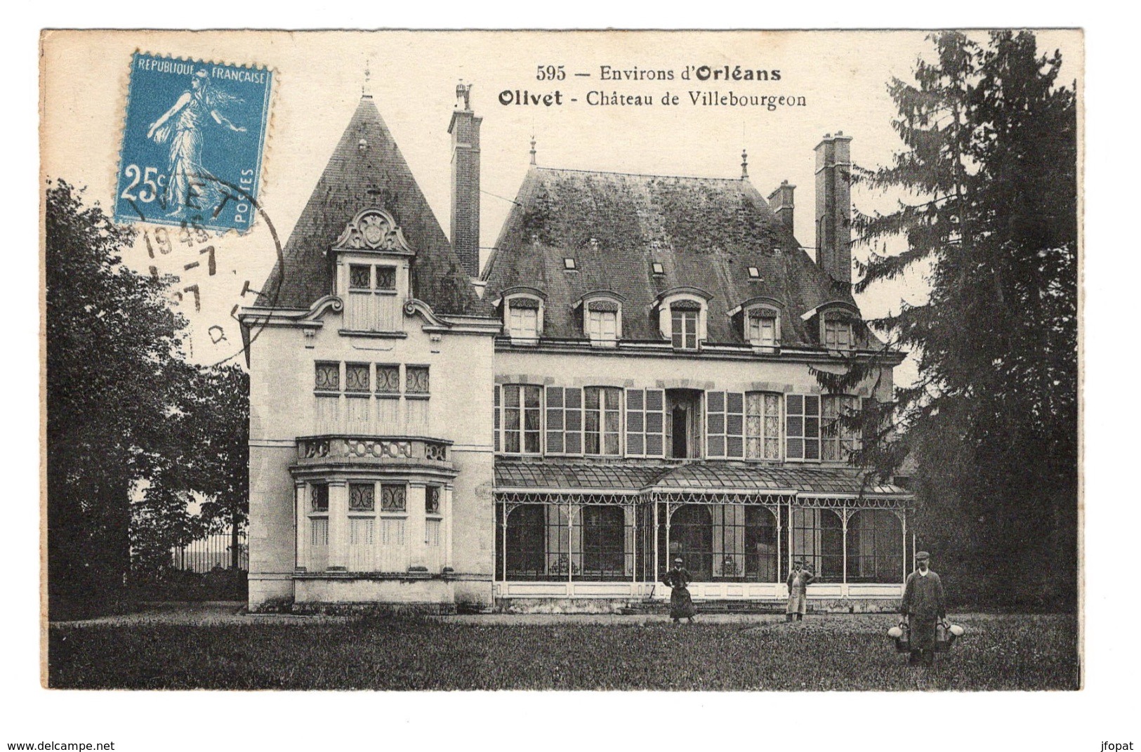 45 LOIRET - OLIVET Château De Villebourgeon Et Son Personnel - Other & Unclassified