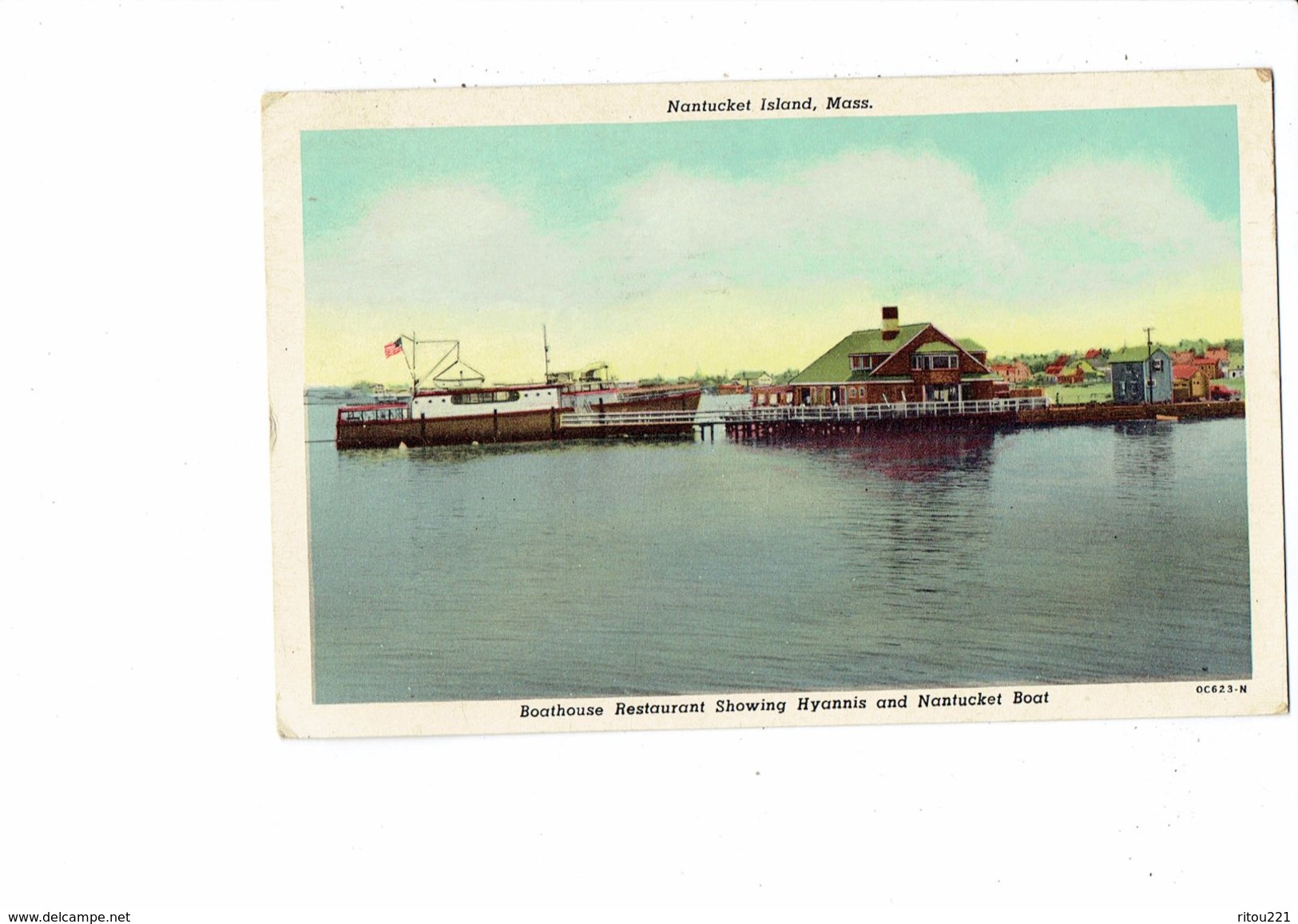 Cpm - Massachusetts Nantucket Island Boathouse Restaurant Showing Hyannis & Nantucket Boat - 1955 Bateau - Nantucket