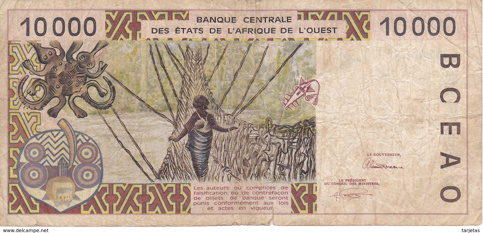 BILLETE DE NIGER DE 10000 FRANCS DEL AÑO 1992  (BANKNOTE) - Niger