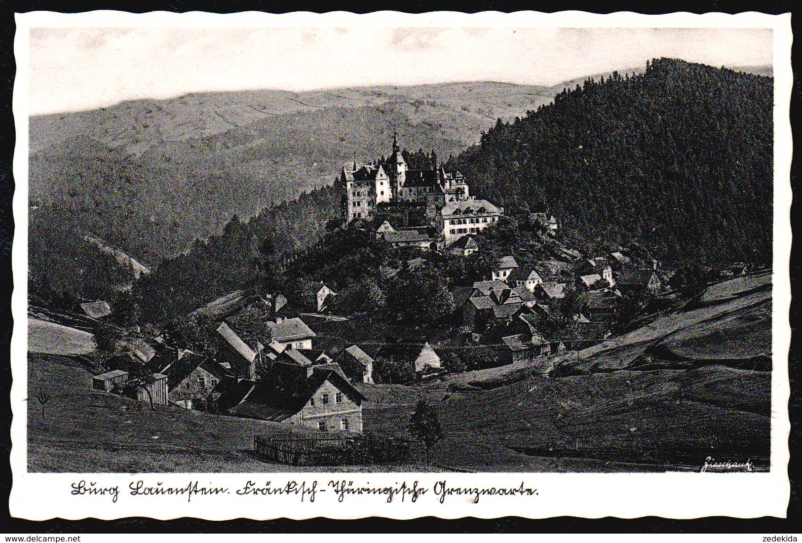 A9244 - Burg Lauenstein - Fränkisch- Thür. Grenzwarte - Zieschank - Stempel Sonderstempel 1936 - Kronach