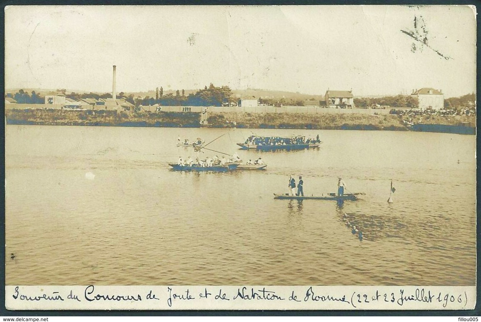 42 ROANNE  (LOIRE ).  CONCOURS DE JOUTES ET NATATION EN 1906 . .C2434 - Roanne