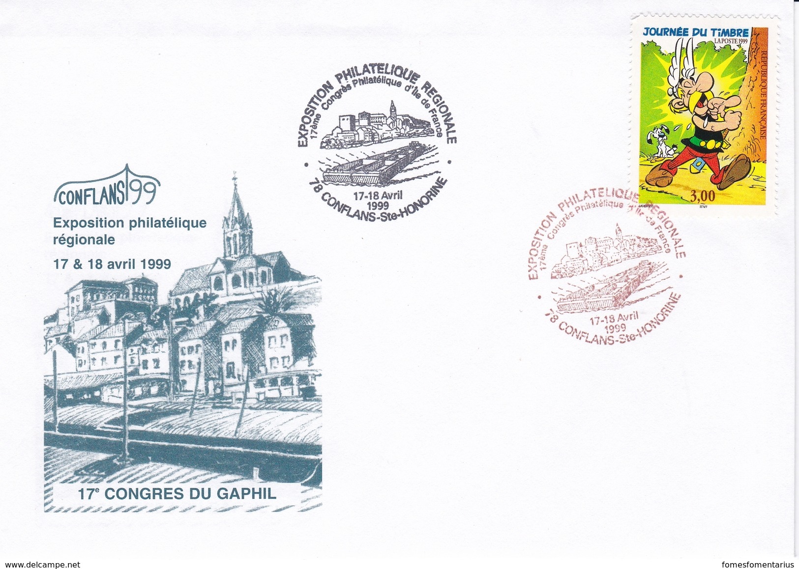 Enveloppe Souvenir  (congres Du Gaphil 1999 à Conflans Sainte Honorine) - Other & Unclassified