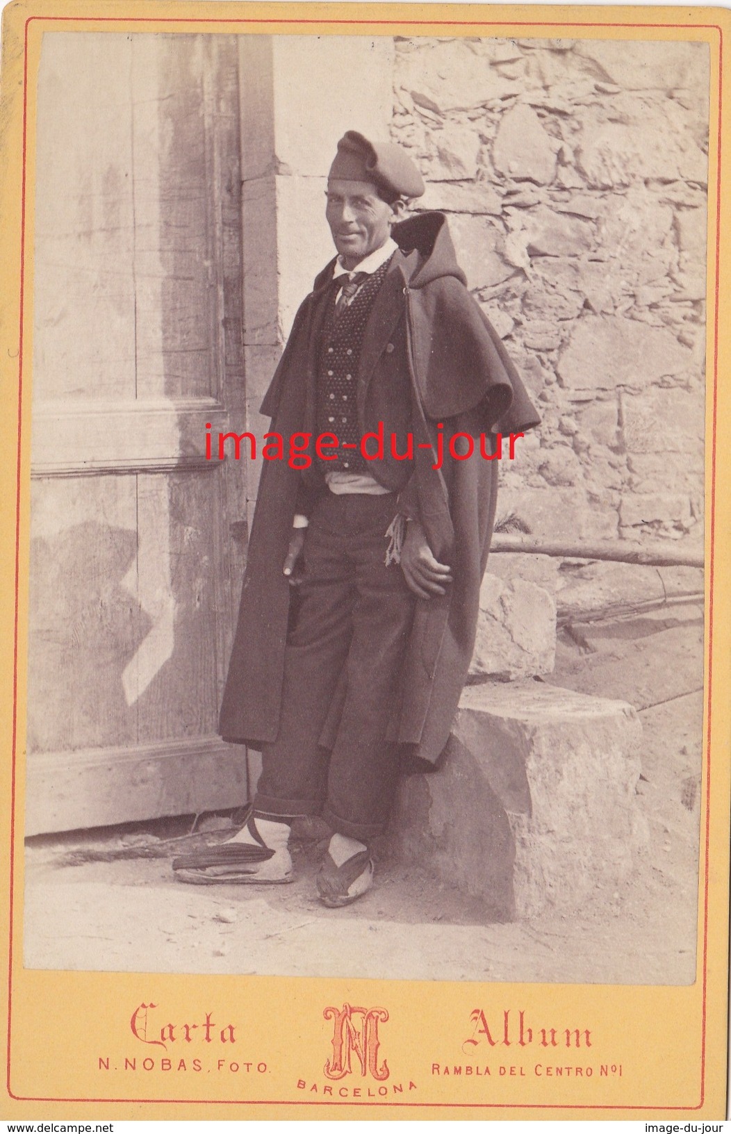 Photo XIX  Narciso Nobas Barcelona Catalan Paysan Costume Traditionnelle Catalogne Catalunya Cataluna  Espagne - Anciennes (Av. 1900)