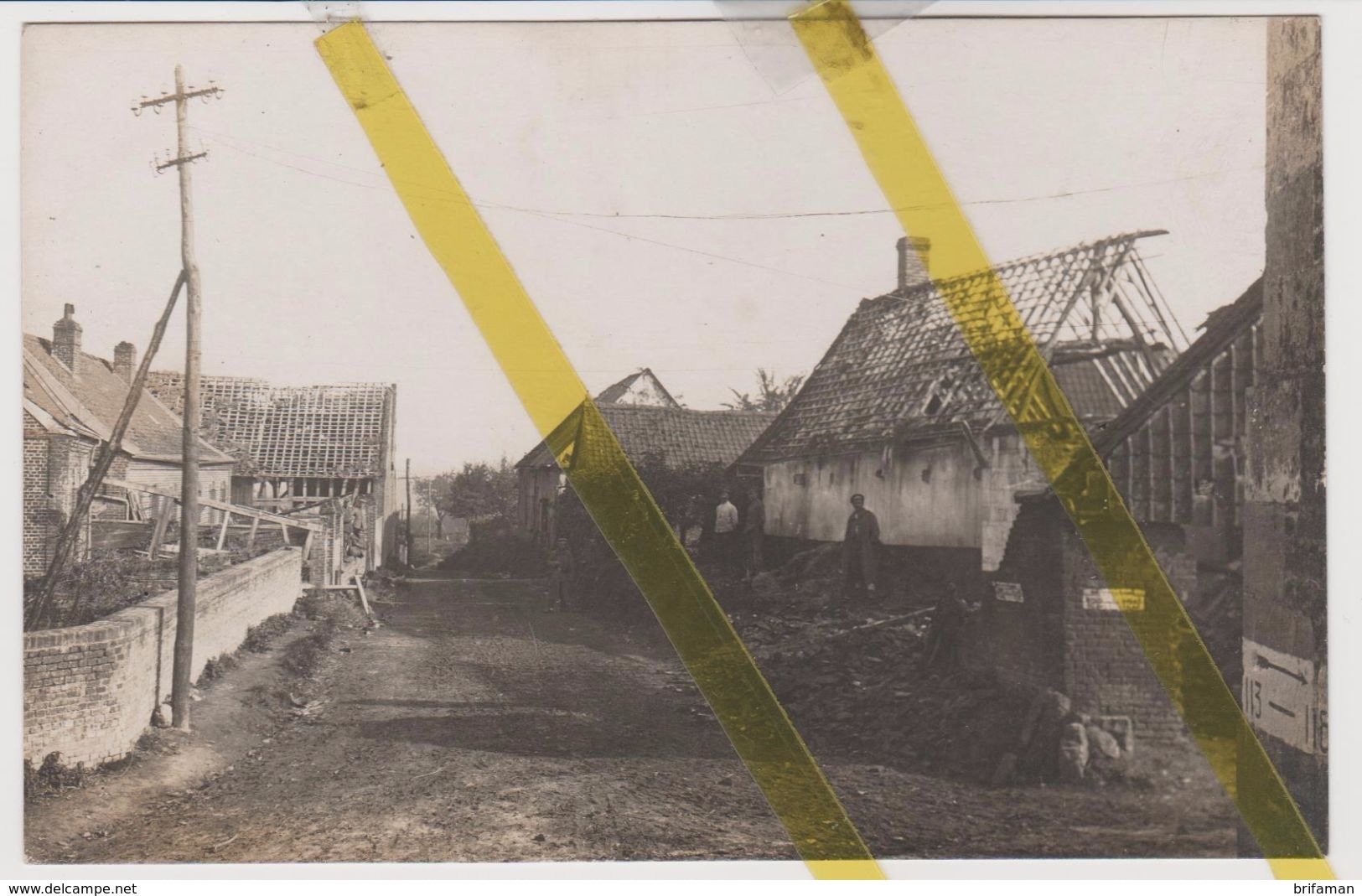 80 SOMME TEMPLEUX LA FOSSE Canton PERONNE CARTE PHOTO ALLEMANDE MILITARIA 1914 1918 WW1 WK1 - Moislains