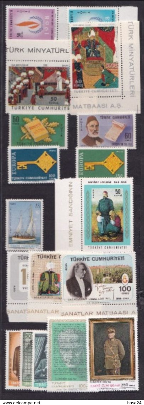 1968 Turchia Turkey ANNATA 38 Valori (Michel 2080-2112, 2115-2119) MNH** - Nuovi