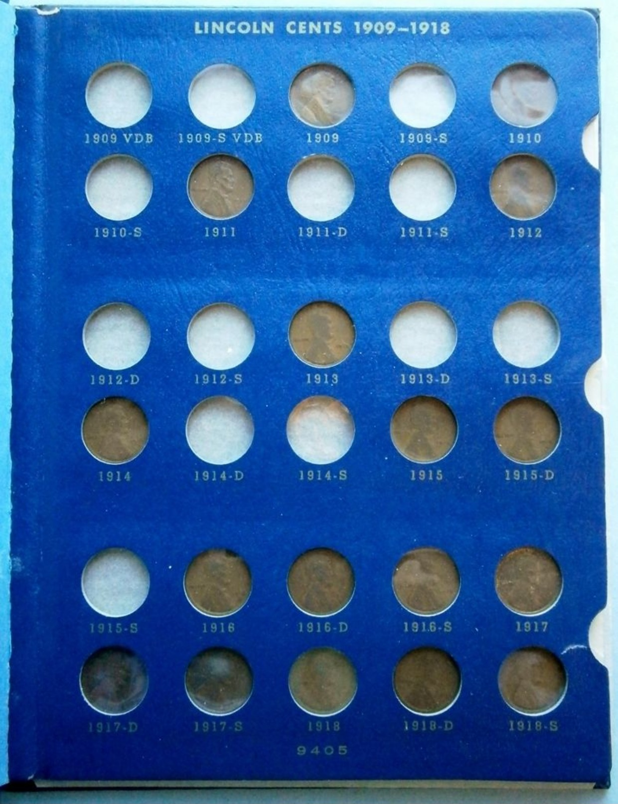 US 1909-1940 Lincoln Cents Collection In Whitman Album - Collections