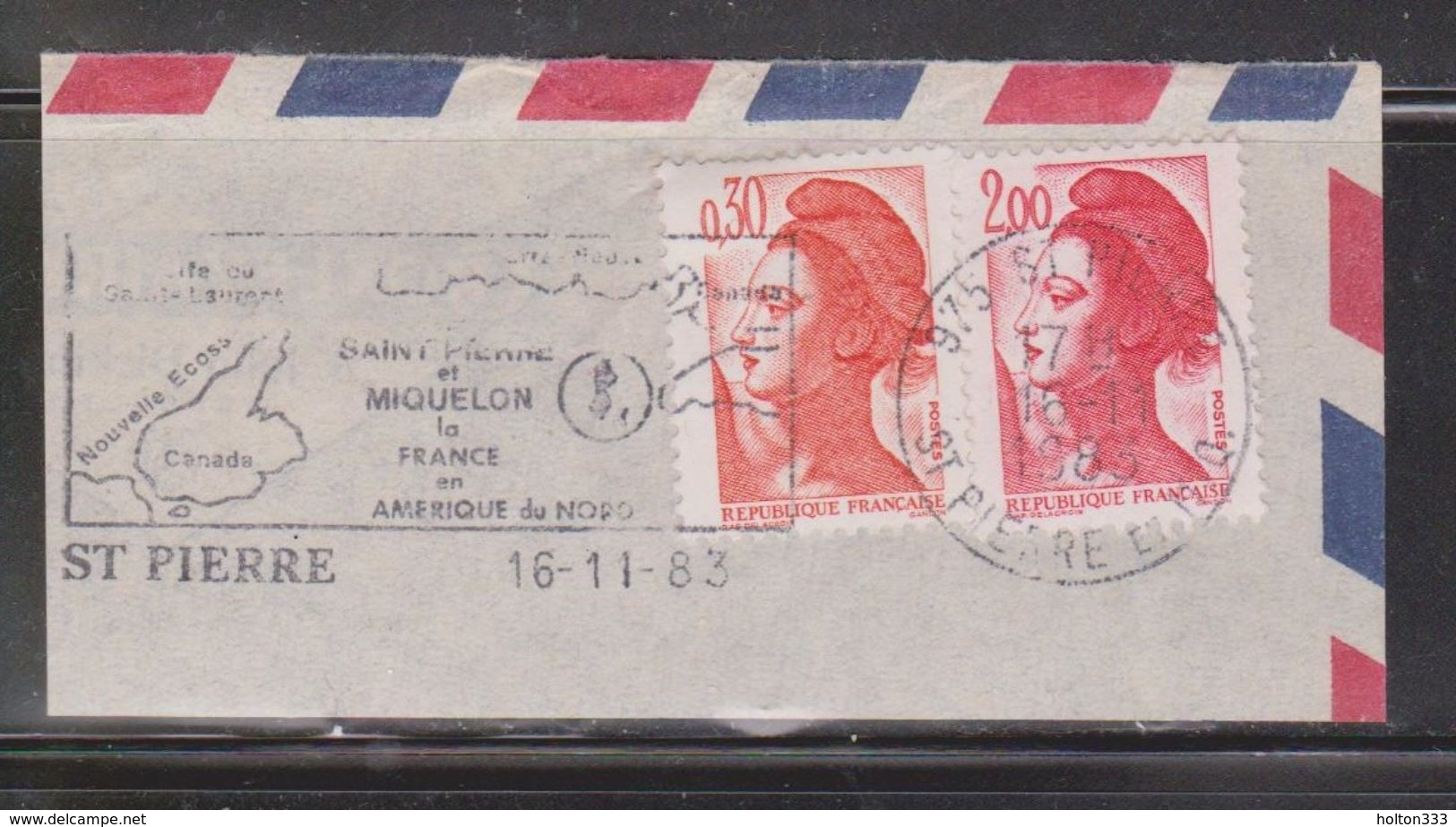 ST PIERRE & MIQUELON Nice Map Cancel On Piece - Usados