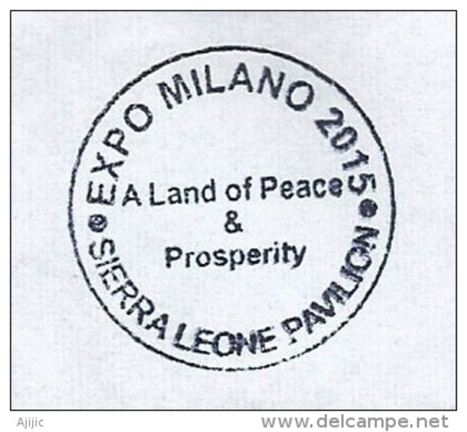 SIERRA LEONE. UNIVERSAL EXPO MILANO 2015 "NOURRIR LA PLANÈTE",rizières, Lettre Du Pavillon De Sierra Leone - 2015 – Milan (Italy)