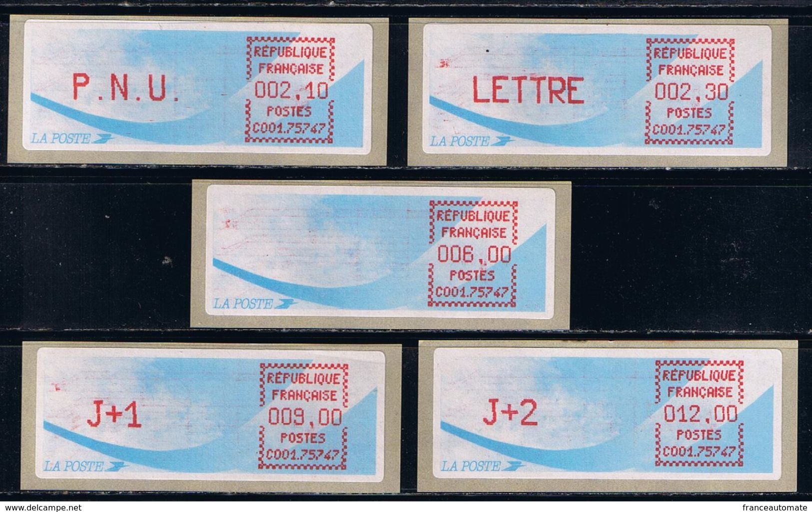 ATM, LSA, CROUZET, PAPIER COMETE, PNU 2.10, LETTRE 2.30, 4.20, J+1 6.20, J+2 11.00, PARIS DENFERT-ROCHEREAU, C001 75747 - 1981-84 LS & LSA Prototypes