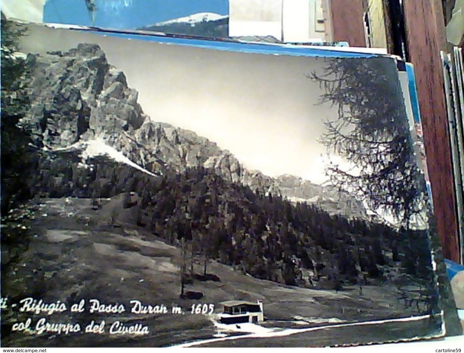 8 CARD BELLUNO RIFUGI VEDUTE  VILLAGGIO ALPINO PIO XII ALBERGO CAPPELLO PASSO DURAN VBN1954/76 GK19053