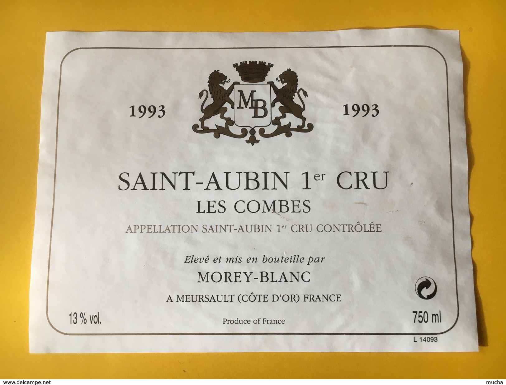 5807 - Saint-Aubin 1er Cru 1993 Les Combes - Bourgogne