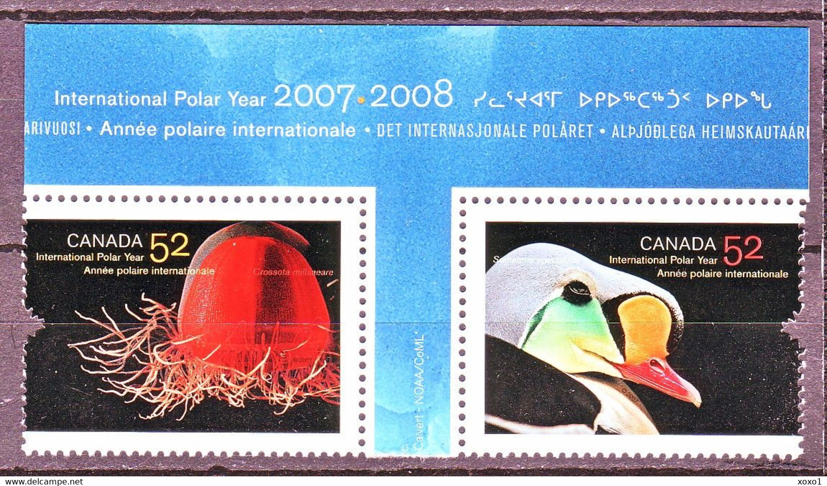 Canada 2007 MiNr. 2391 - 2392  Kanada BIRDS MARINE LIFE POLAR YEAR Gatter 2v  MNH**  2.40 € - International Polar Year