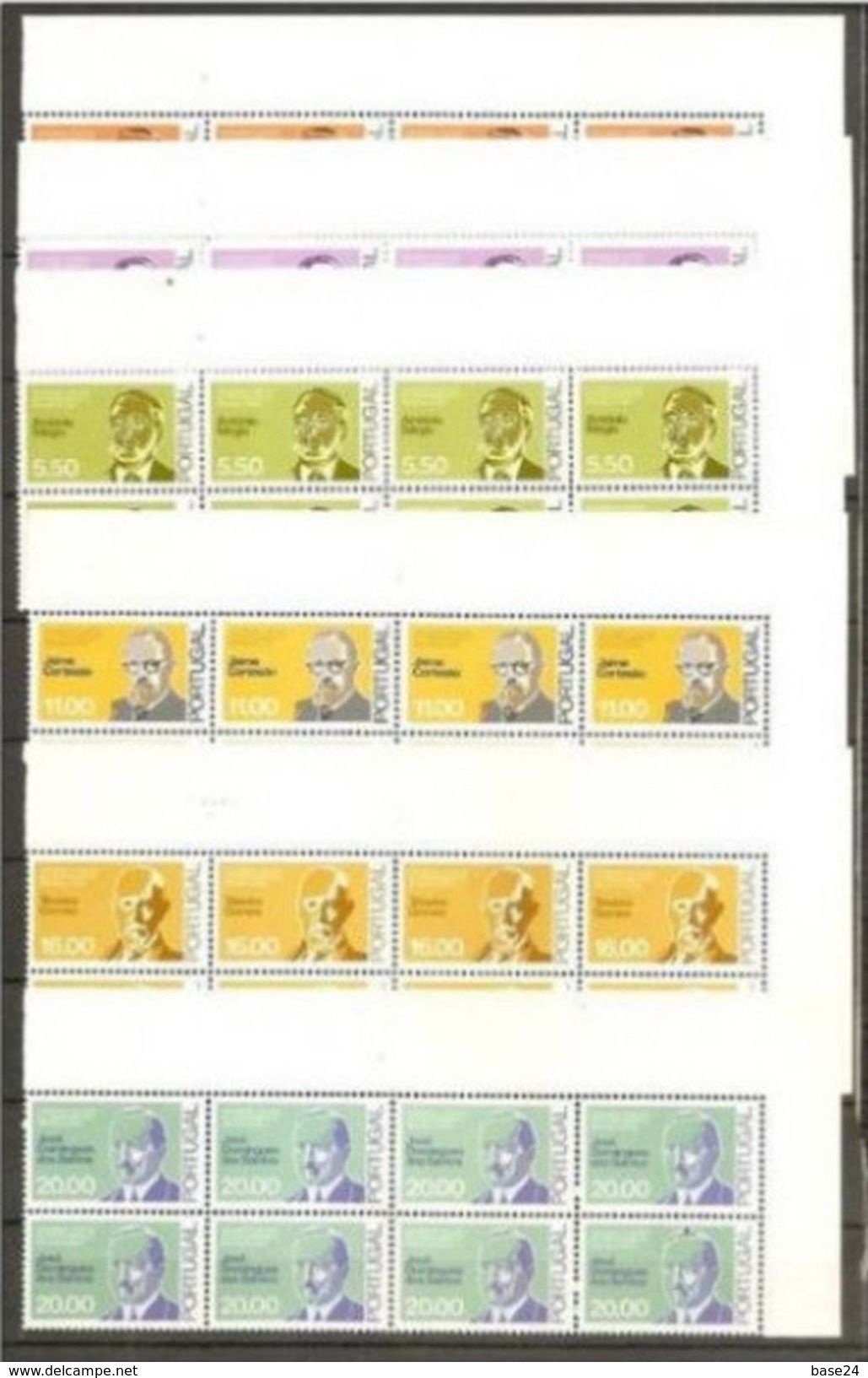 1980 Portogallo Portugal PERSONALITA' PERSONALITIES 8 Serie Di 6v. (1460/65) In Blocco MNH** - Altri & Non Classificati