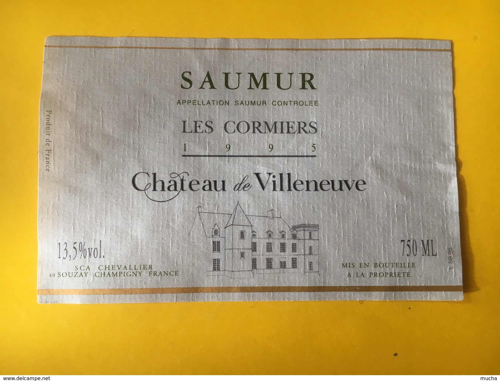 5812 - Saumur Les Cormiers 1993 Château De Villeneuve - Autres & Non Classés
