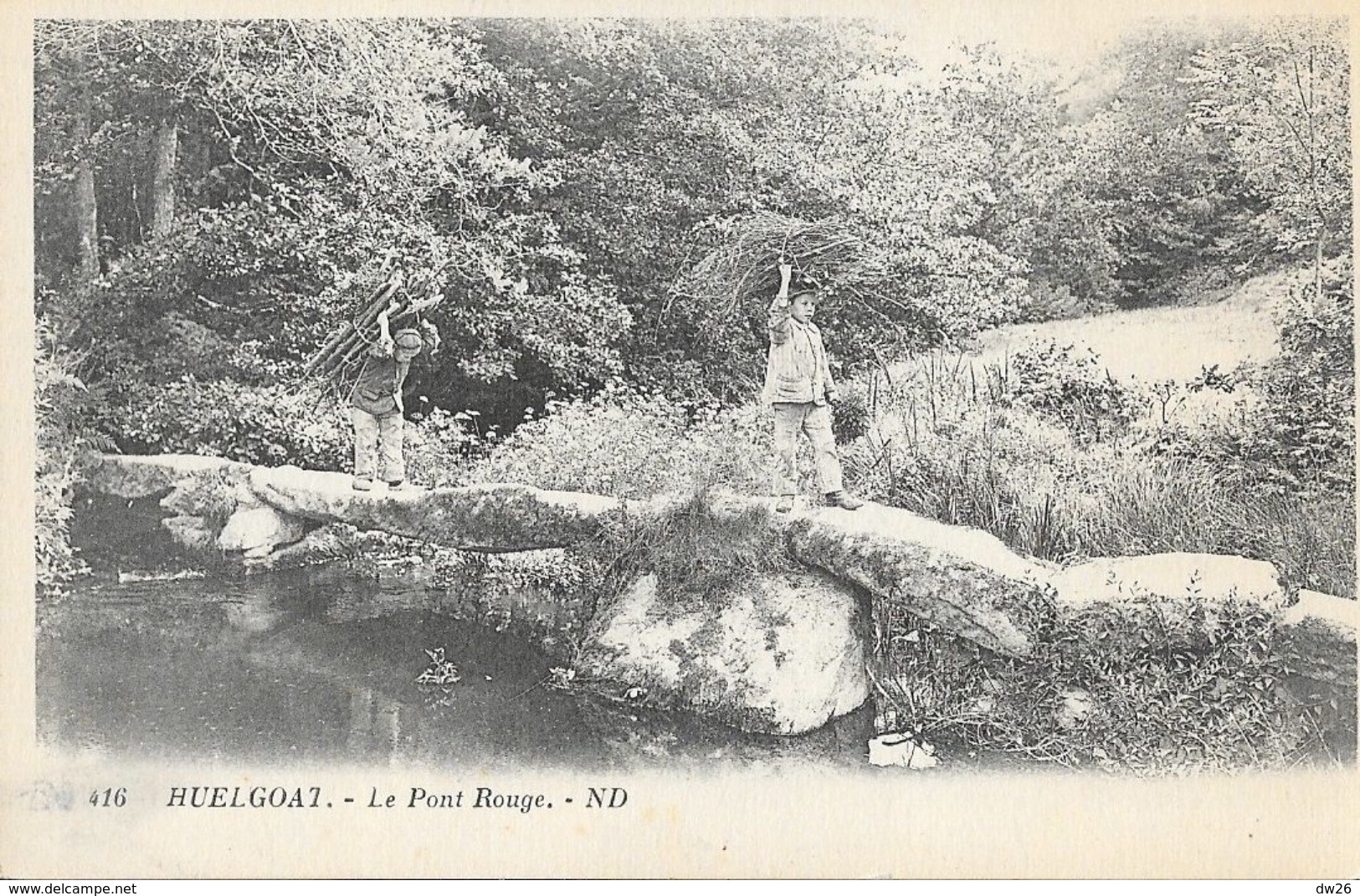 Huelgoat - Le Pont Rouge - Carte ND Phot. Animée N° 416, Non Circulée - Huelgoat