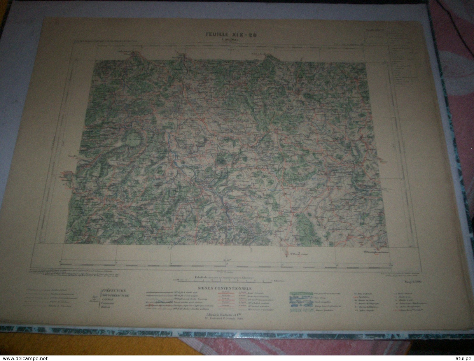 CARTE GEOGRAPHIQUE _ G - Format  45 X 57 De CANTAL_HAUTE LOIRE_Feuille LANGEAC_XIX_ 28 ) En 1900 - Cartes Géographiques