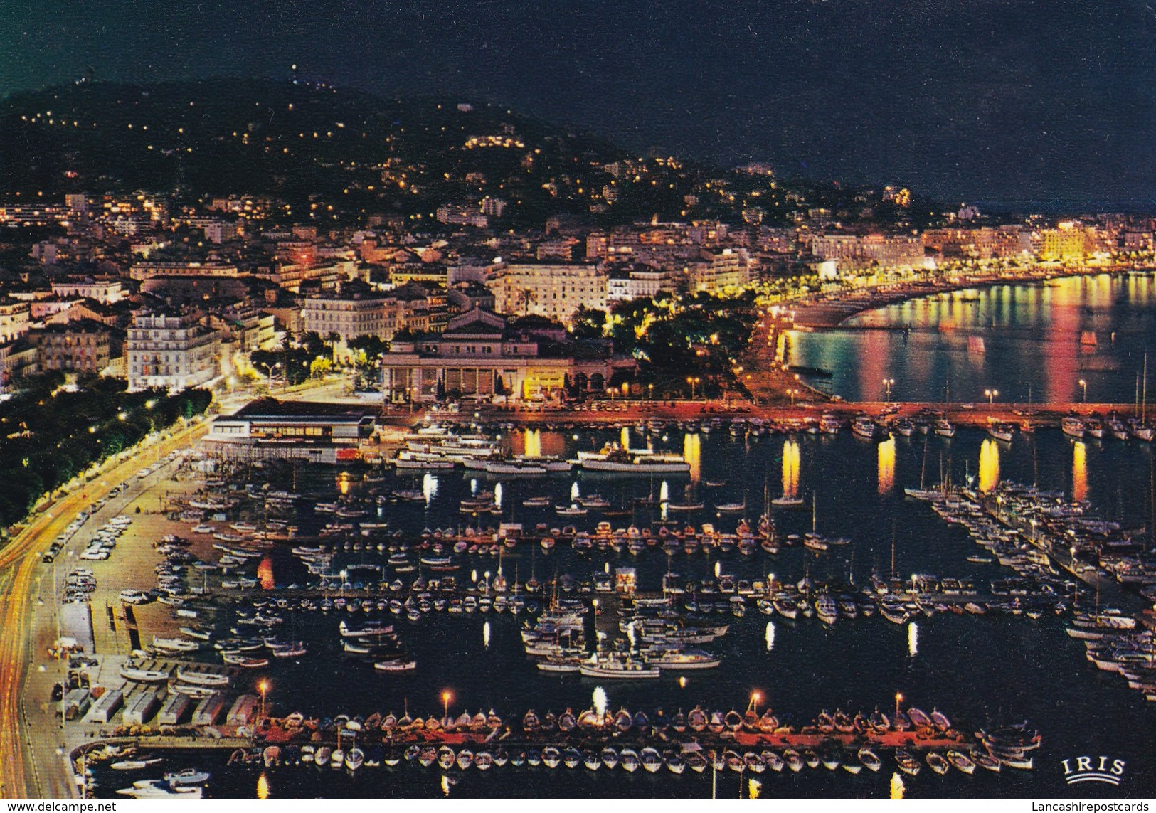 Postcard Cannes Le Port Et La Croisette La Nuit My Ref B22089 - Cannes