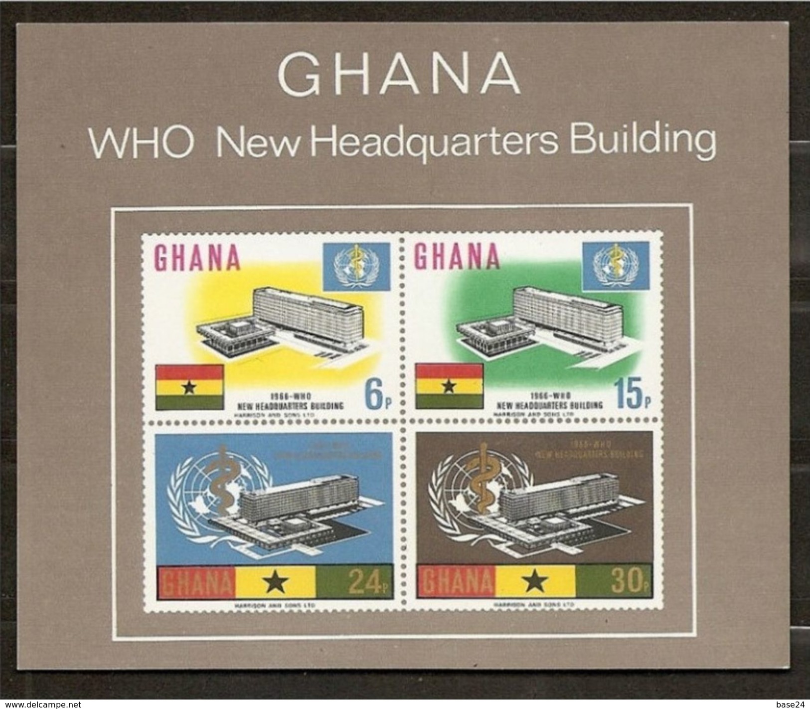 1966 Ghana SANITA'  HEALTH Foglietto Di 4v. (21) MNH** - Ghana (1957-...)