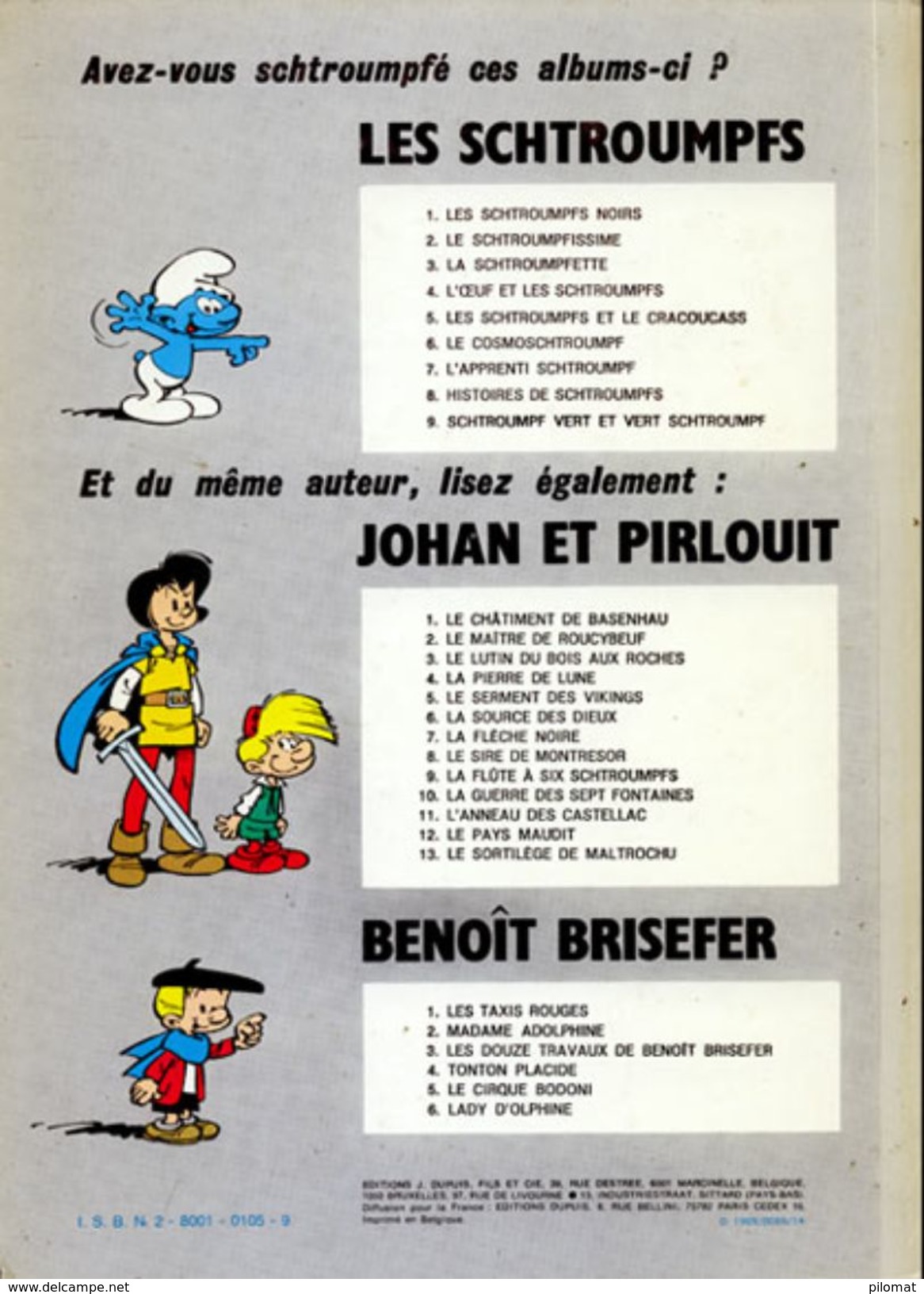 Johan Et Pirlouit 11 L'anneau De Castellac PEYO édition Ancienne - Johan Et Pirlouit