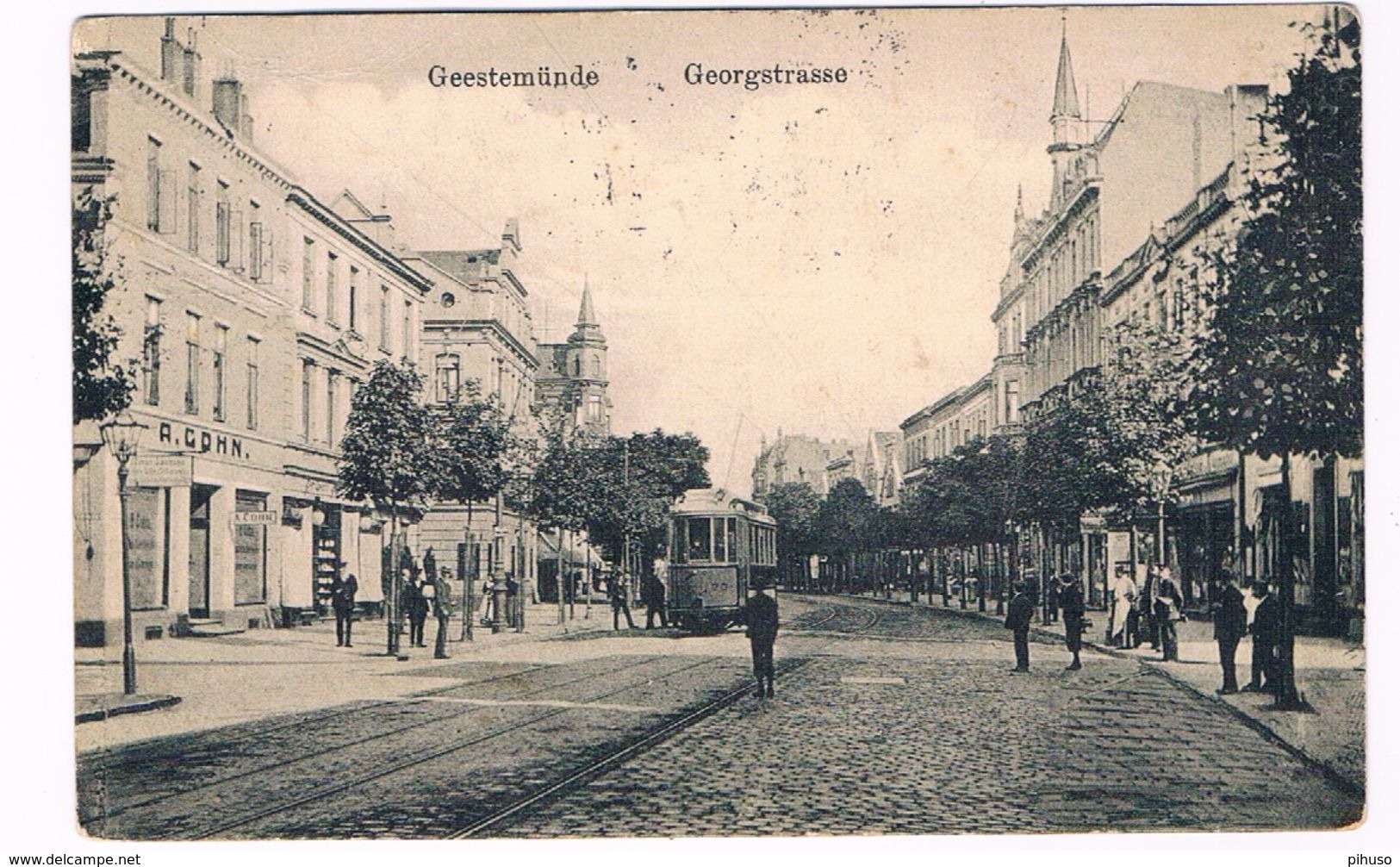 D-7957    GEESTEMÜNDE : Georgstrasse ( With Tram) - Bremerhaven