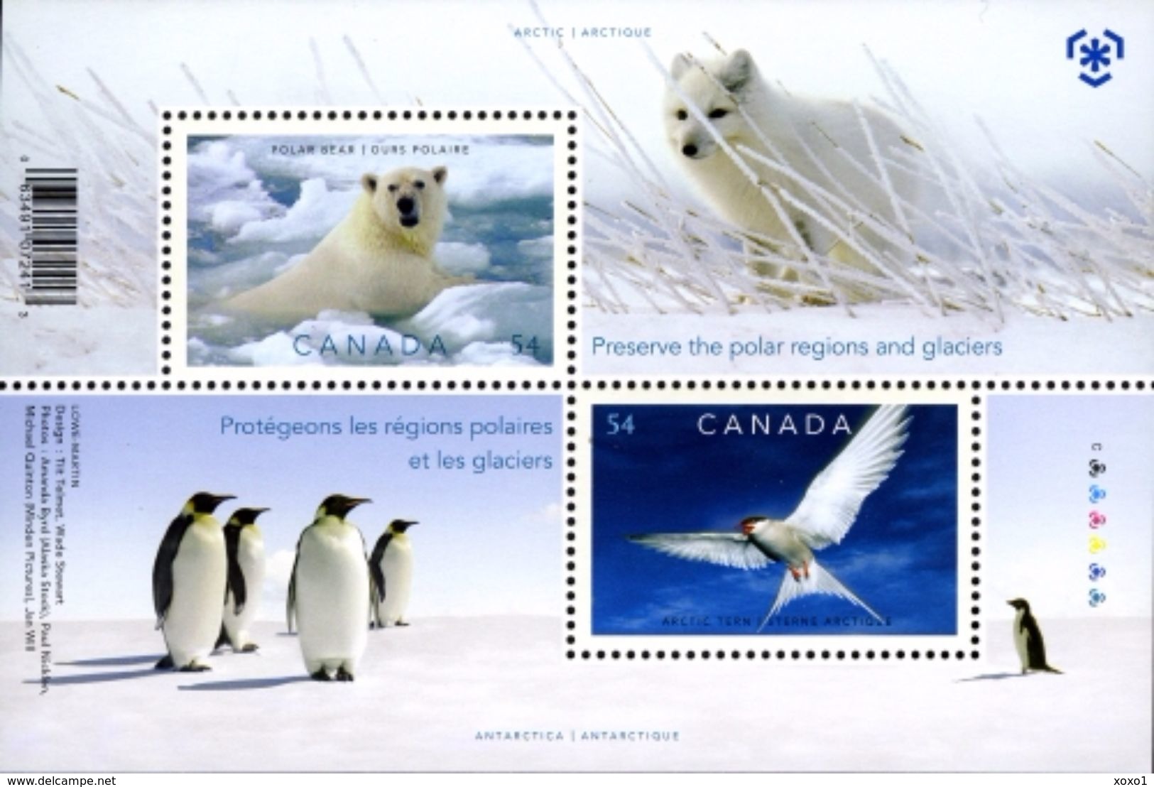 Canada 2009 KANADA Fauna BIRDS POLAR YEAR 1bl MNH** - Preservare Le Regioni Polari E Ghiacciai