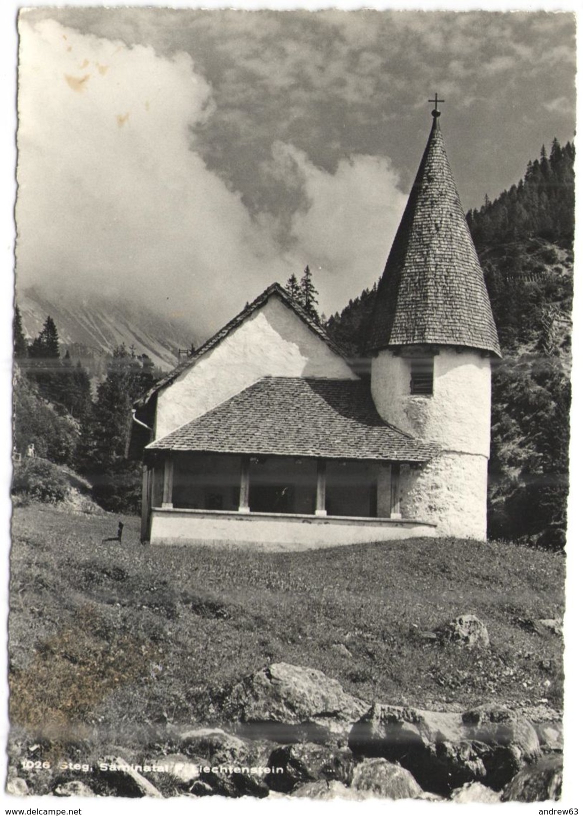 Liechtenstein - 1963 - 10 Flag - Kirchlein Am Steg. SAMINATAL - Furstentum - Viaggiata Da Triesenberg Per Wangen, Suisse - Liechtenstein