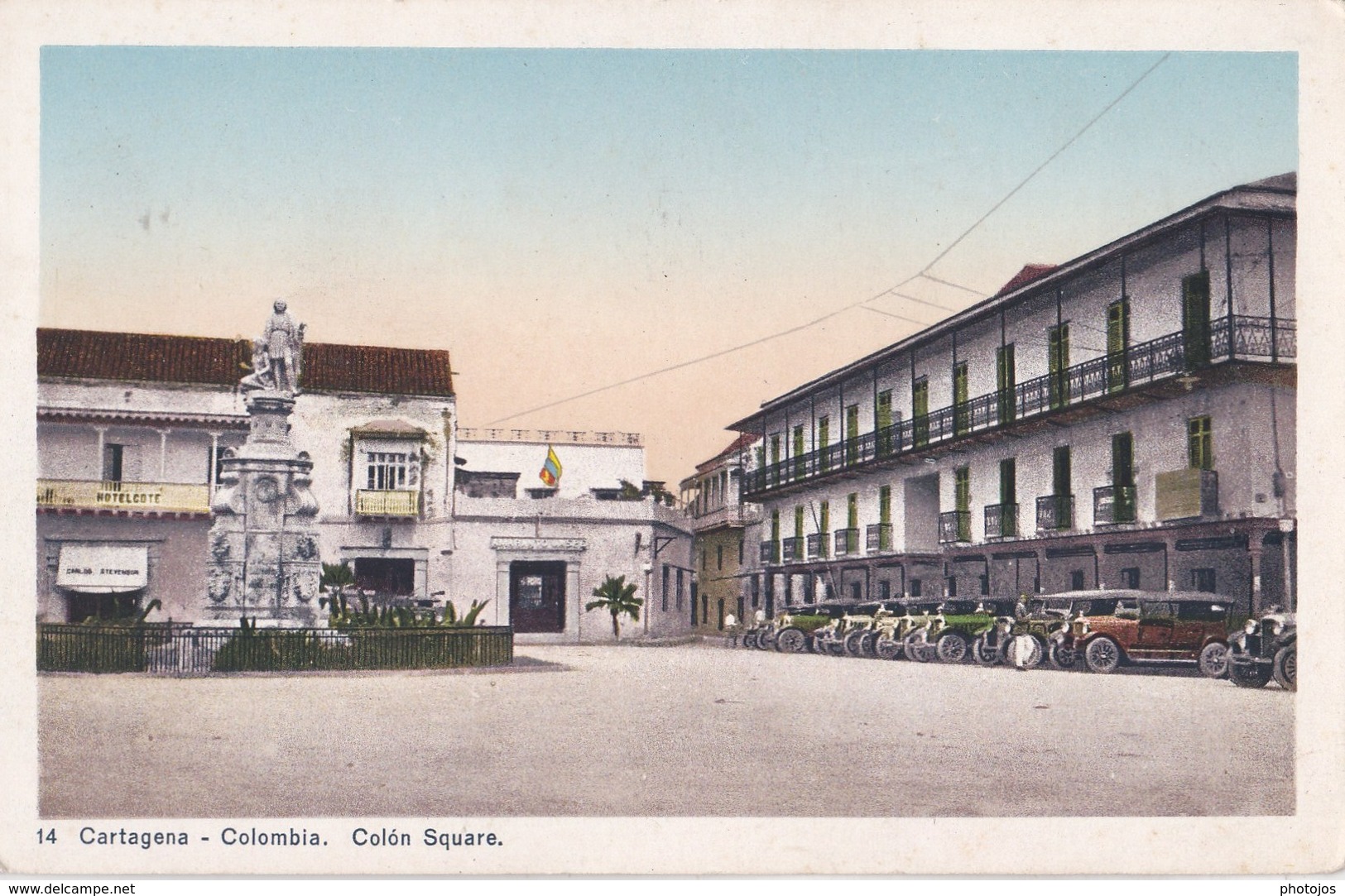 Carte Postale    :  Cartagena (Colombie) Colon Square             N° 14 - Colombia