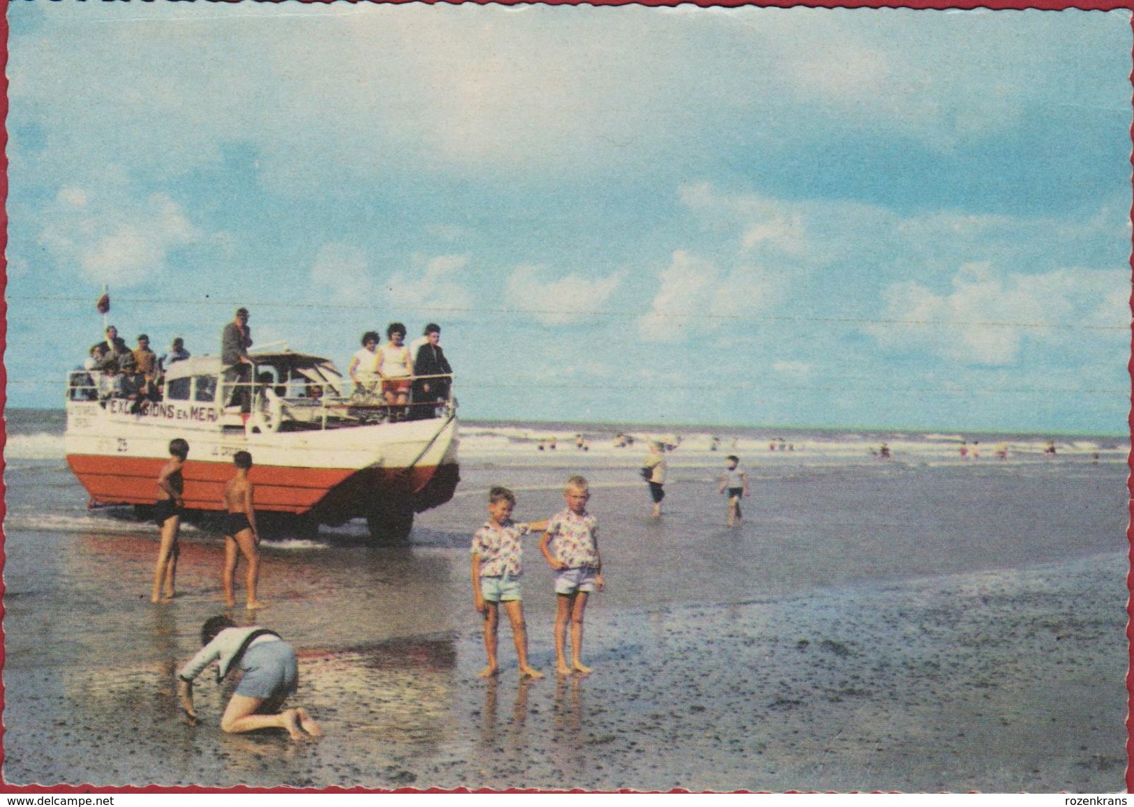 Blankenberge Zeezicht En Amphibie Bateau Excursions En Mer 1960 (in Zeer Goede Staat) - Blankenberge