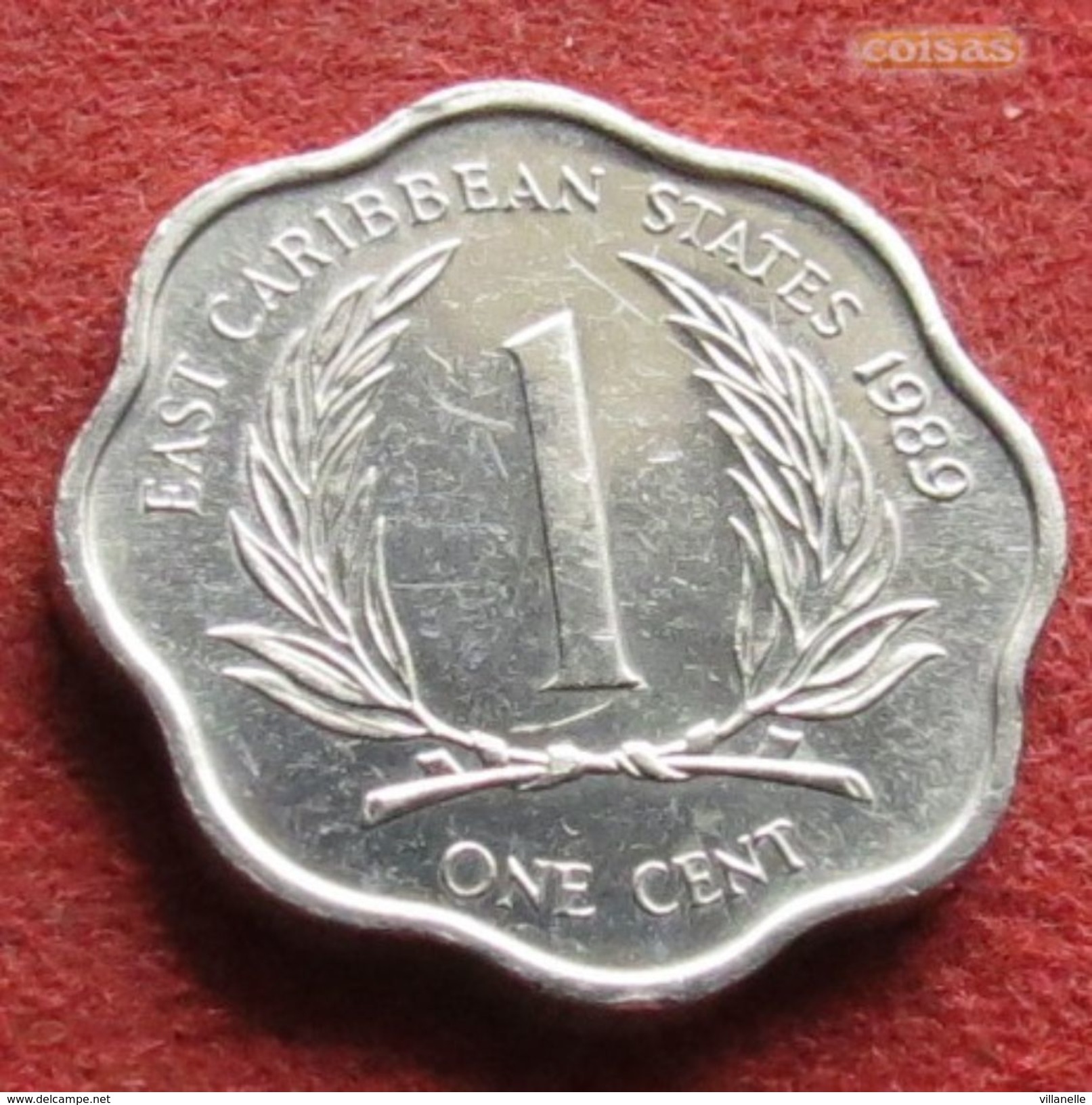 East Caribbean States 1 One Cent 1989 KM# 10  Caribbean Caraibas Caraibes Orientales - East Caribbean States