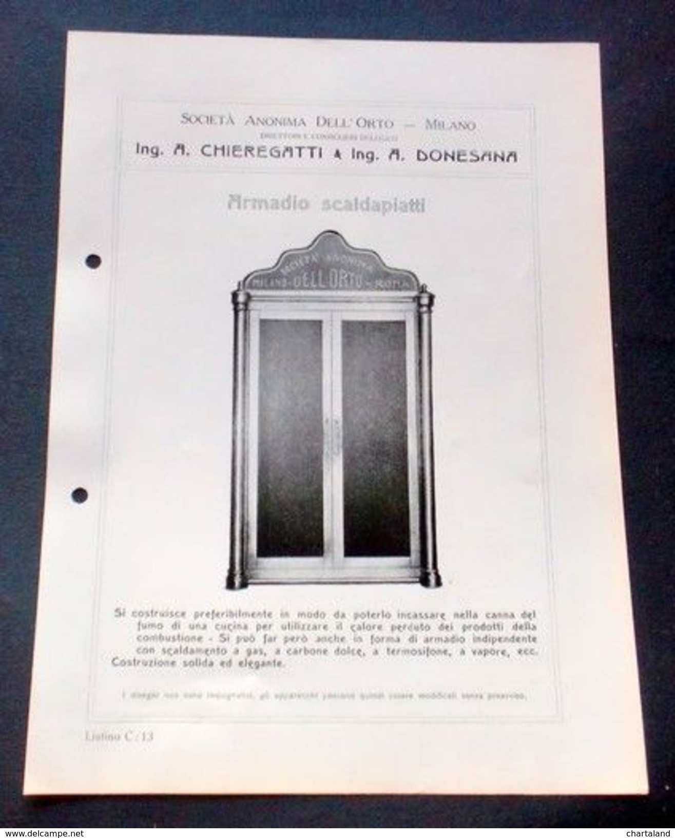 Brochure Cucina - Chieregatti - Armadio Scaldapiatti - Non Classificati