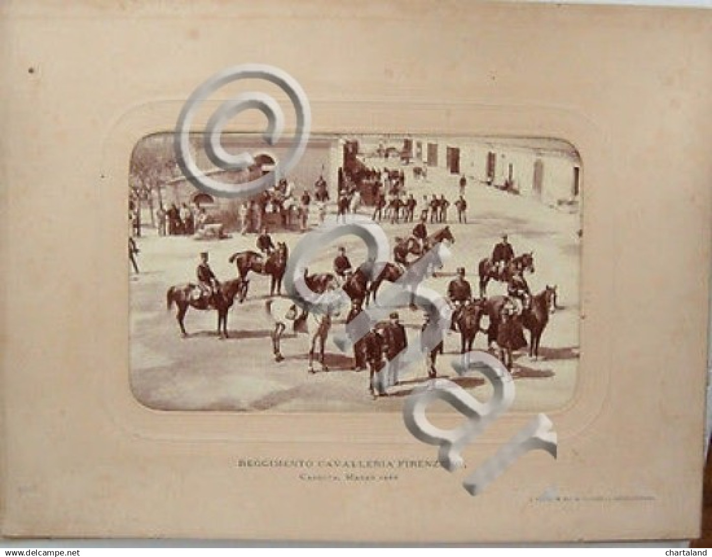 Foto Epoca Militaria Reggimento Cavalleria Firenze 1888 - Altri & Non Classificati