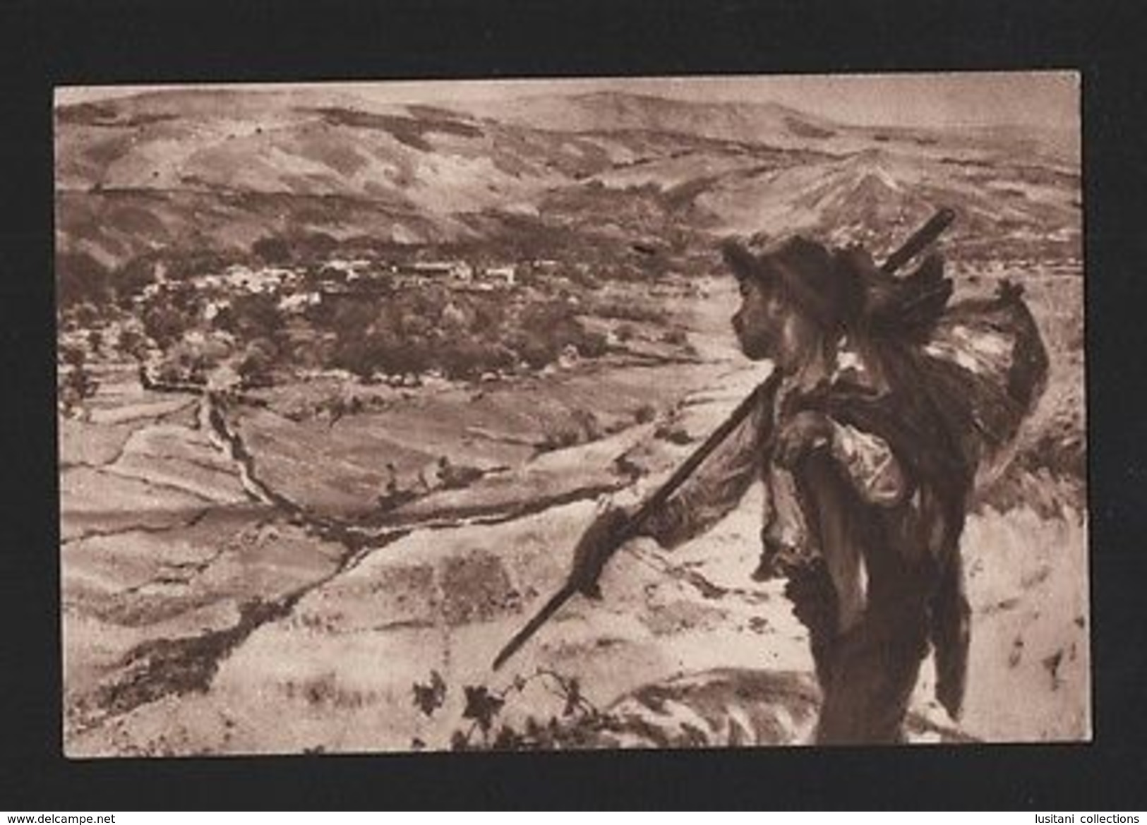 O EMIGRANTE PORTUGUESE EMIGRATION  PORTUGAL Rare OLD ART POSTCARD MALHOA Z1 1955 - Other & Unclassified