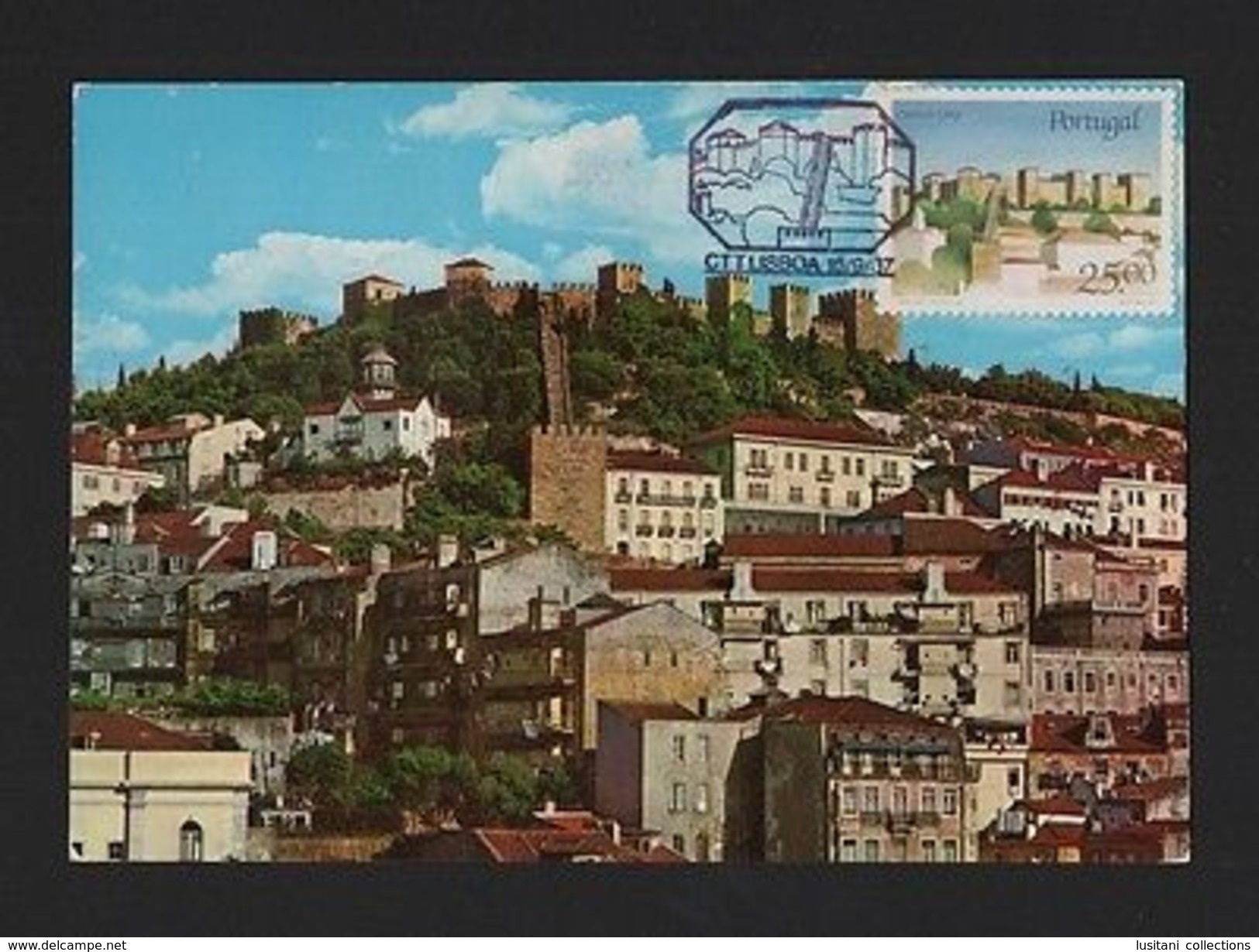 LISBON LISBOA MAXIMUM CARD PORTUGAL CASTELOS 1986 CASTLE CHATEAUX CHATEAU Z1 - Other & Unclassified