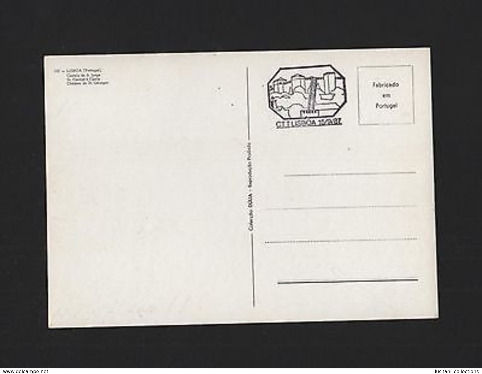 LISBON LISBOA MAXIMUM CARD PORTUGAL CASTELOS 1986 CASTLE CHATEAUX CHATEAU Z1 - Other & Unclassified