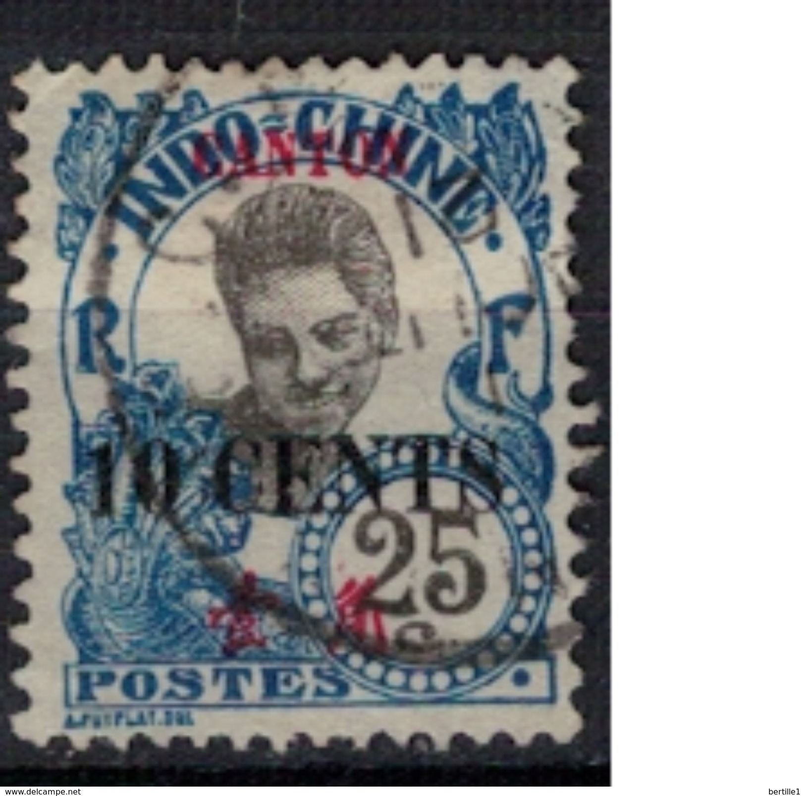 CANTON      N°  YVERT      74    ( 5 )     OBLITERE       ( O   2/16 ) - Used Stamps