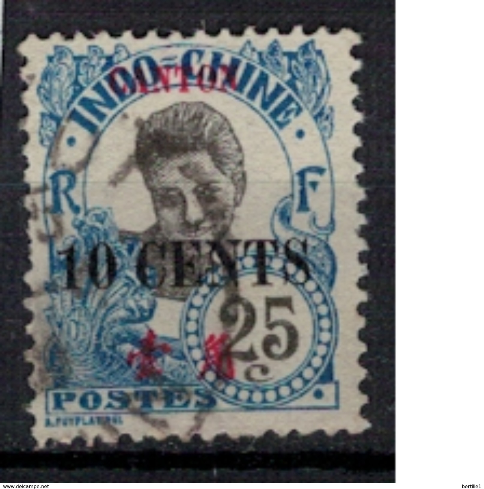 CANTON      N°  YVERT      74    ( 9 )     OBLITERE       ( O   2/16 ) - Used Stamps