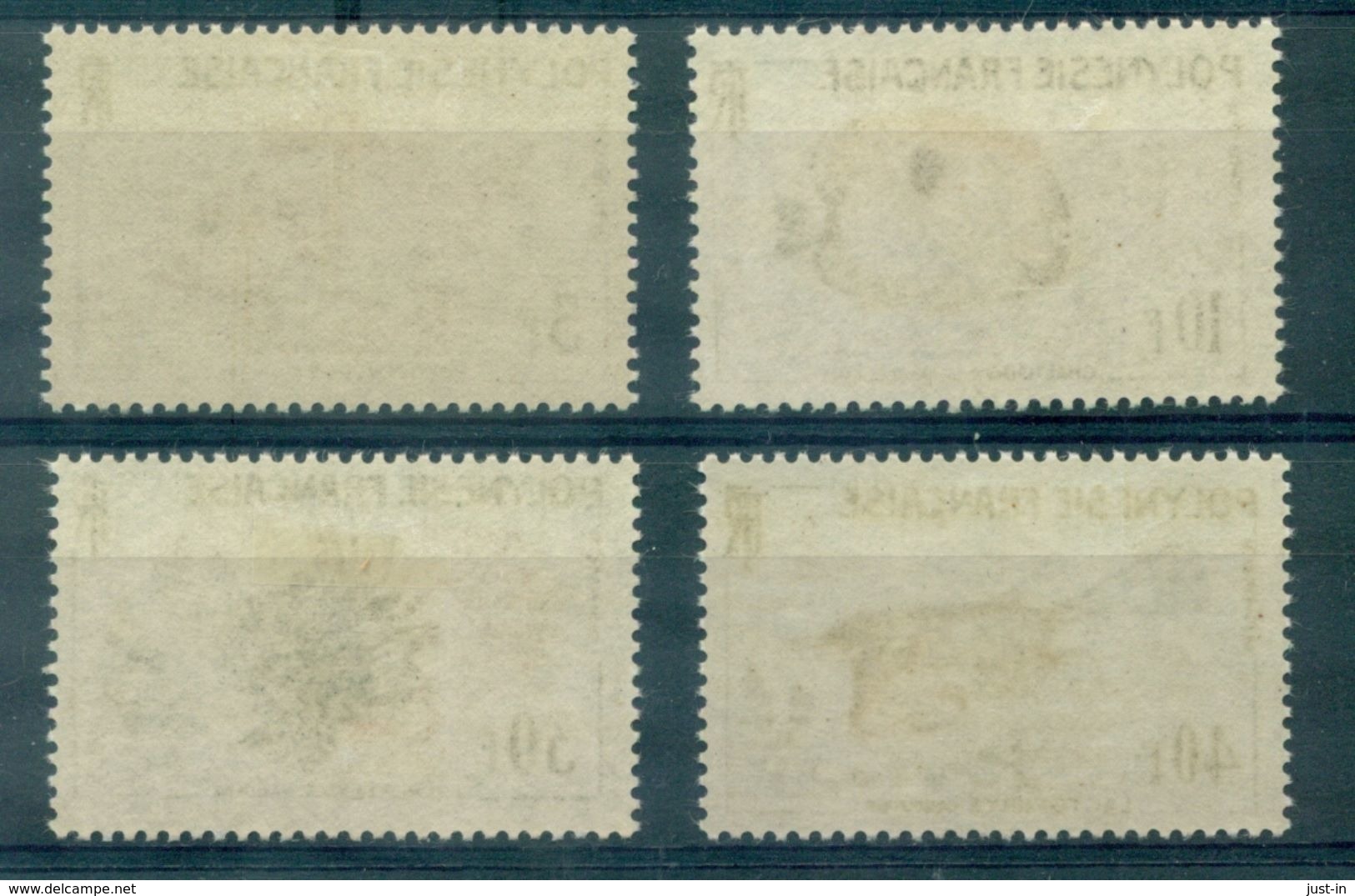 POLYNESIE N° 18 / 21 POISSONS N X (ch.légère ) Tb. Cote 42.50 € . - Unused Stamps