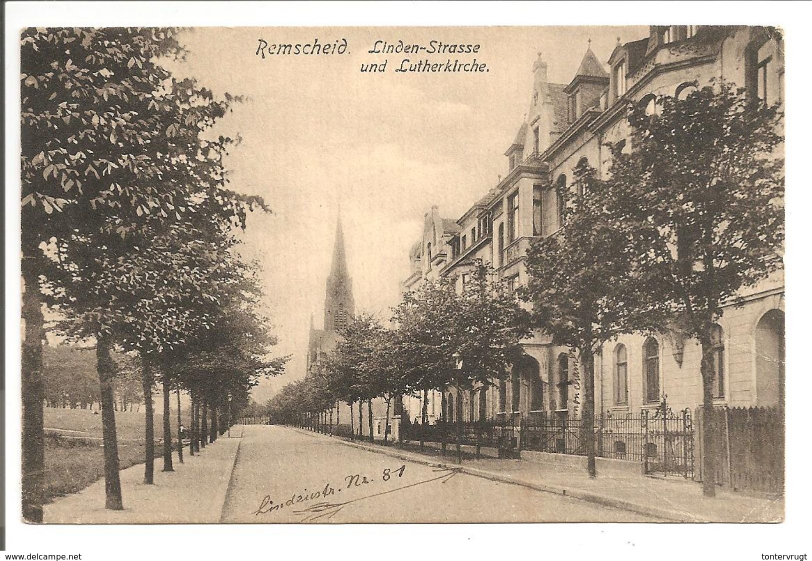 Remscheid. Lindenstrasse Und Lutherkirche - Remscheid